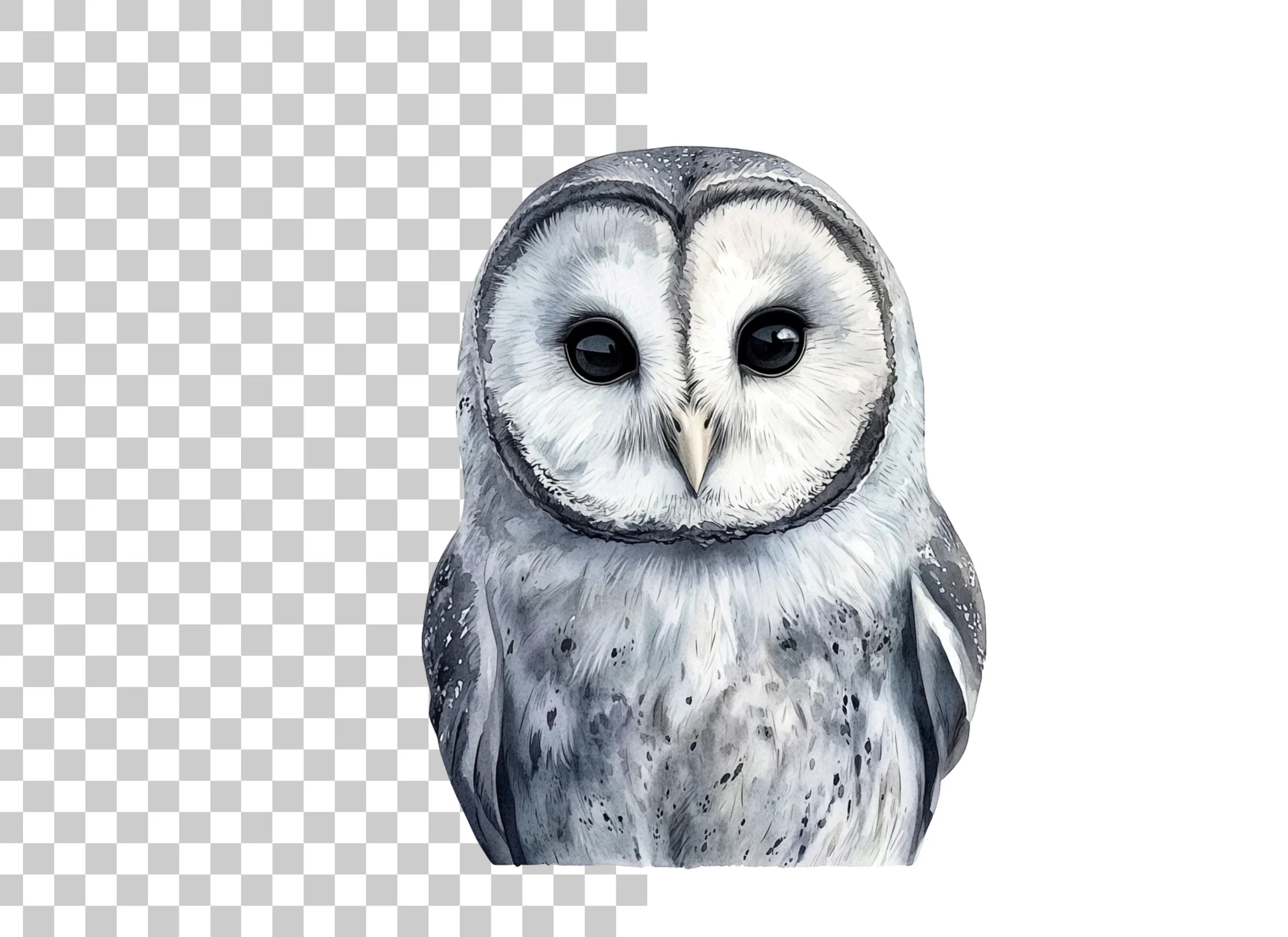 Elegant Barn Owl Clipart Bundle
