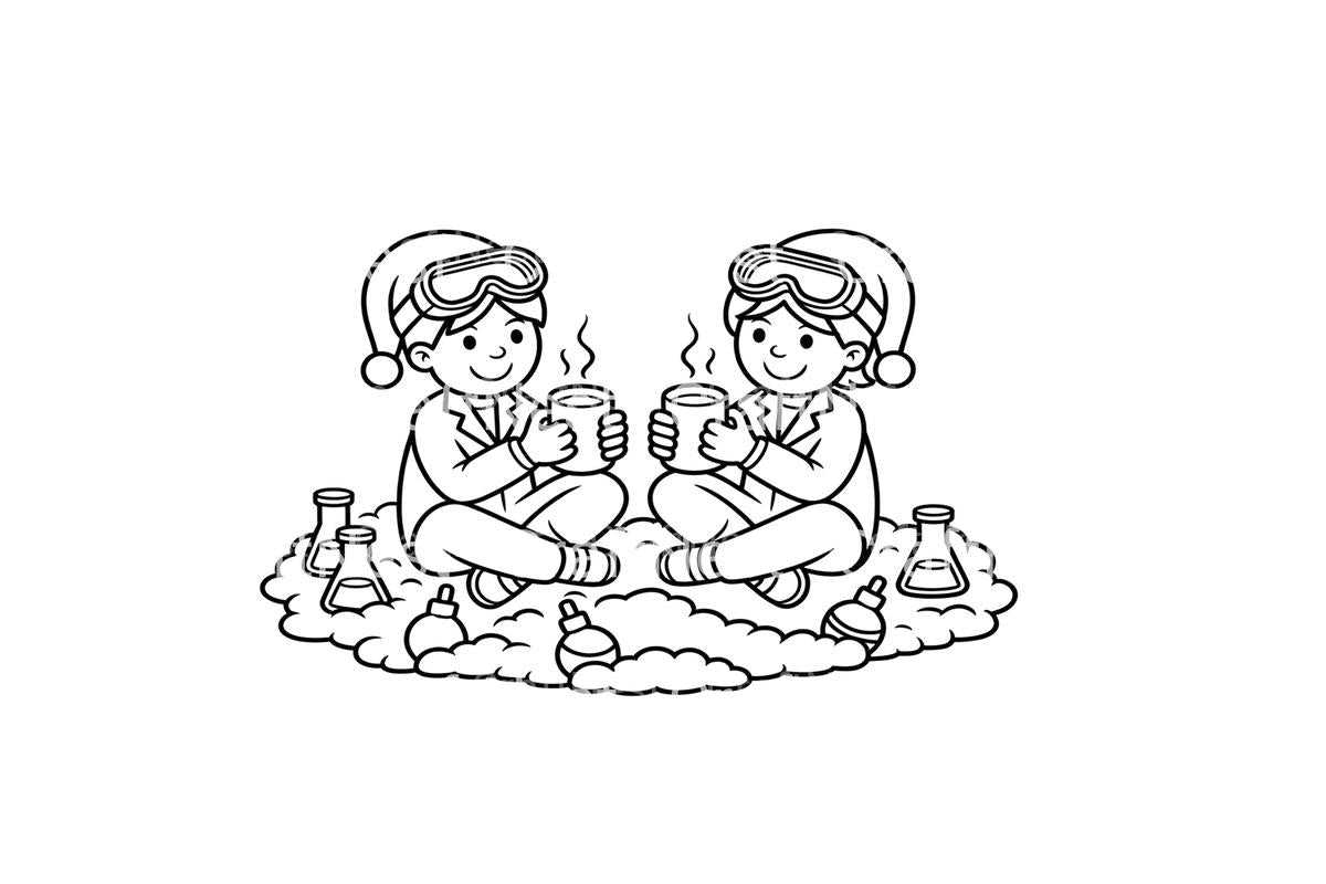 Winter Science Kids Coloring Books