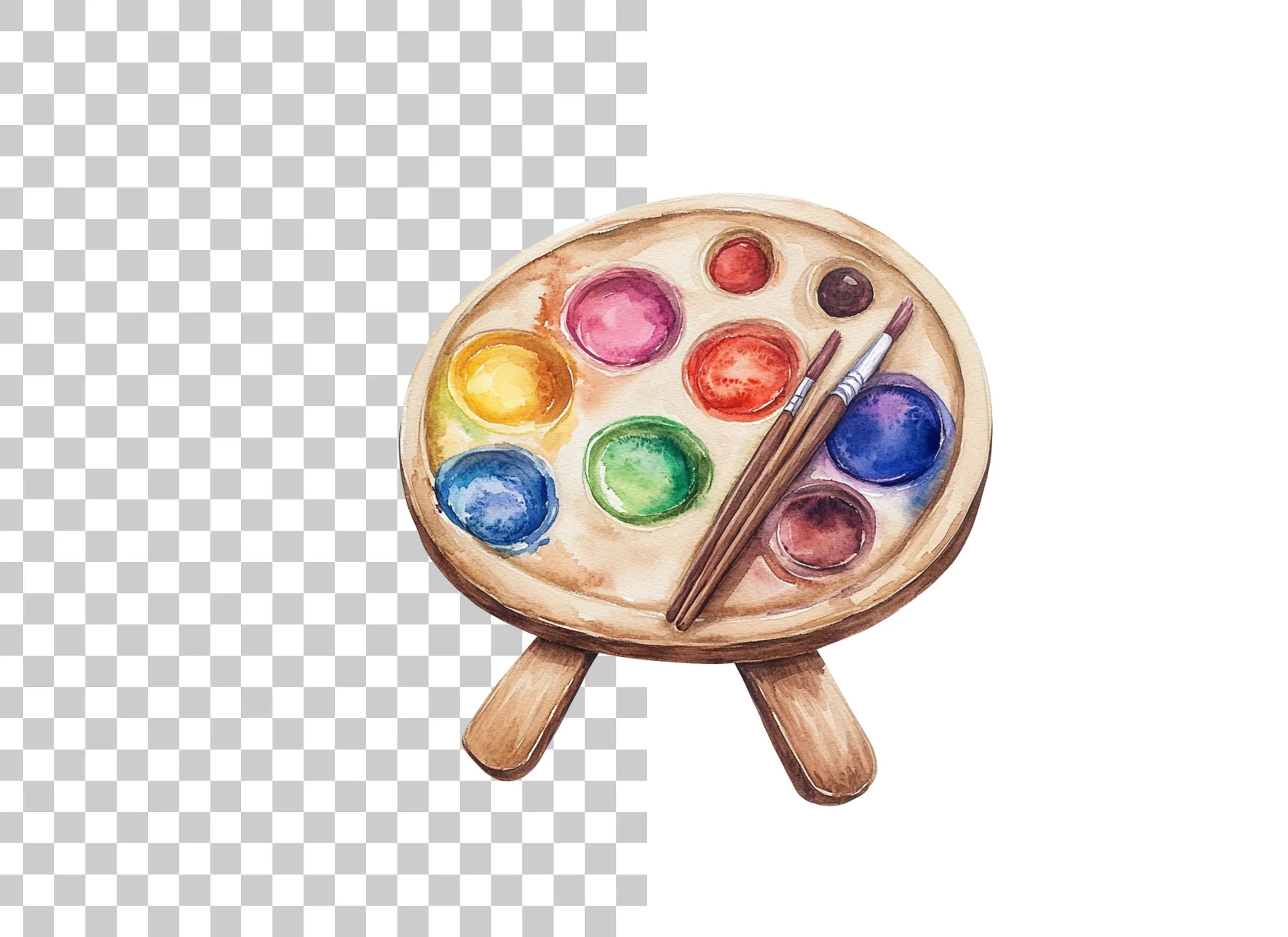Paint Palette Clipart Bundle