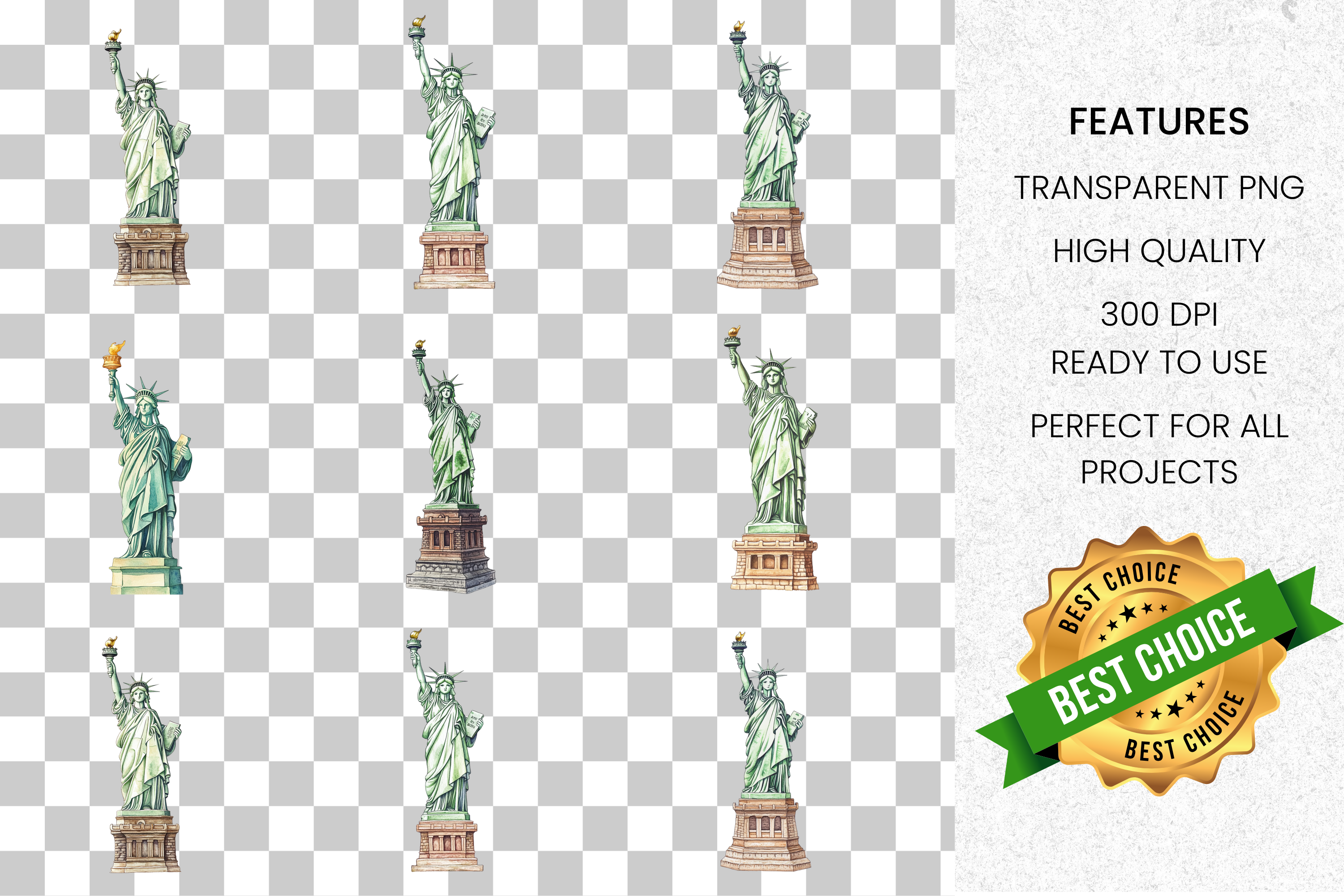 Statue of Liberty Clipart Bundle