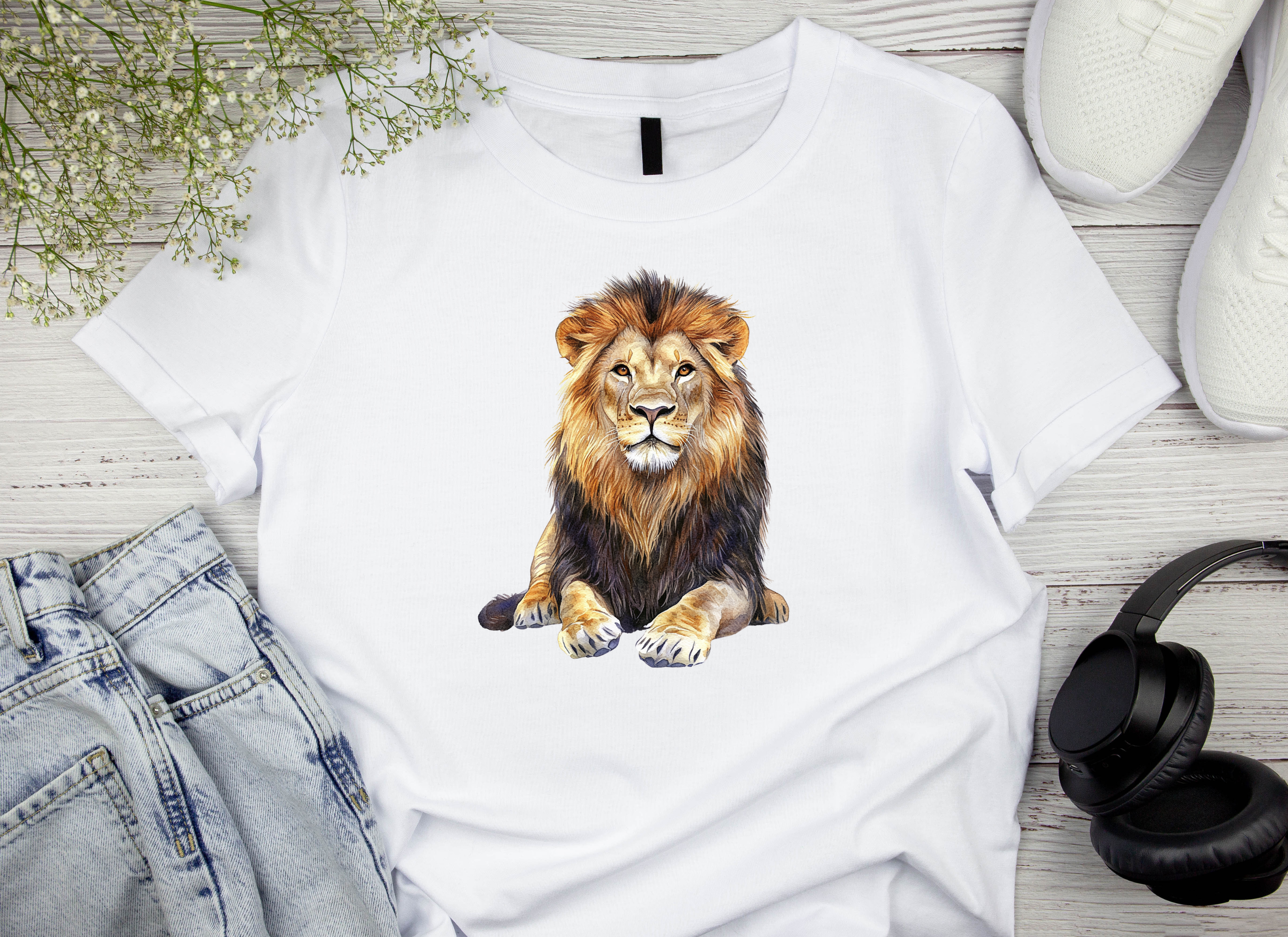 Lion Splatter Clipart Bundle