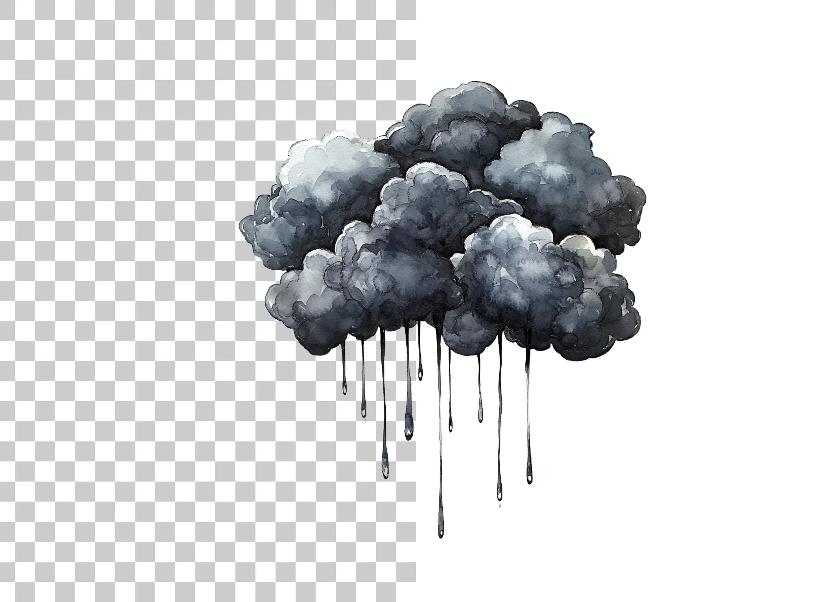 Storm Clouds Clipart Bundle