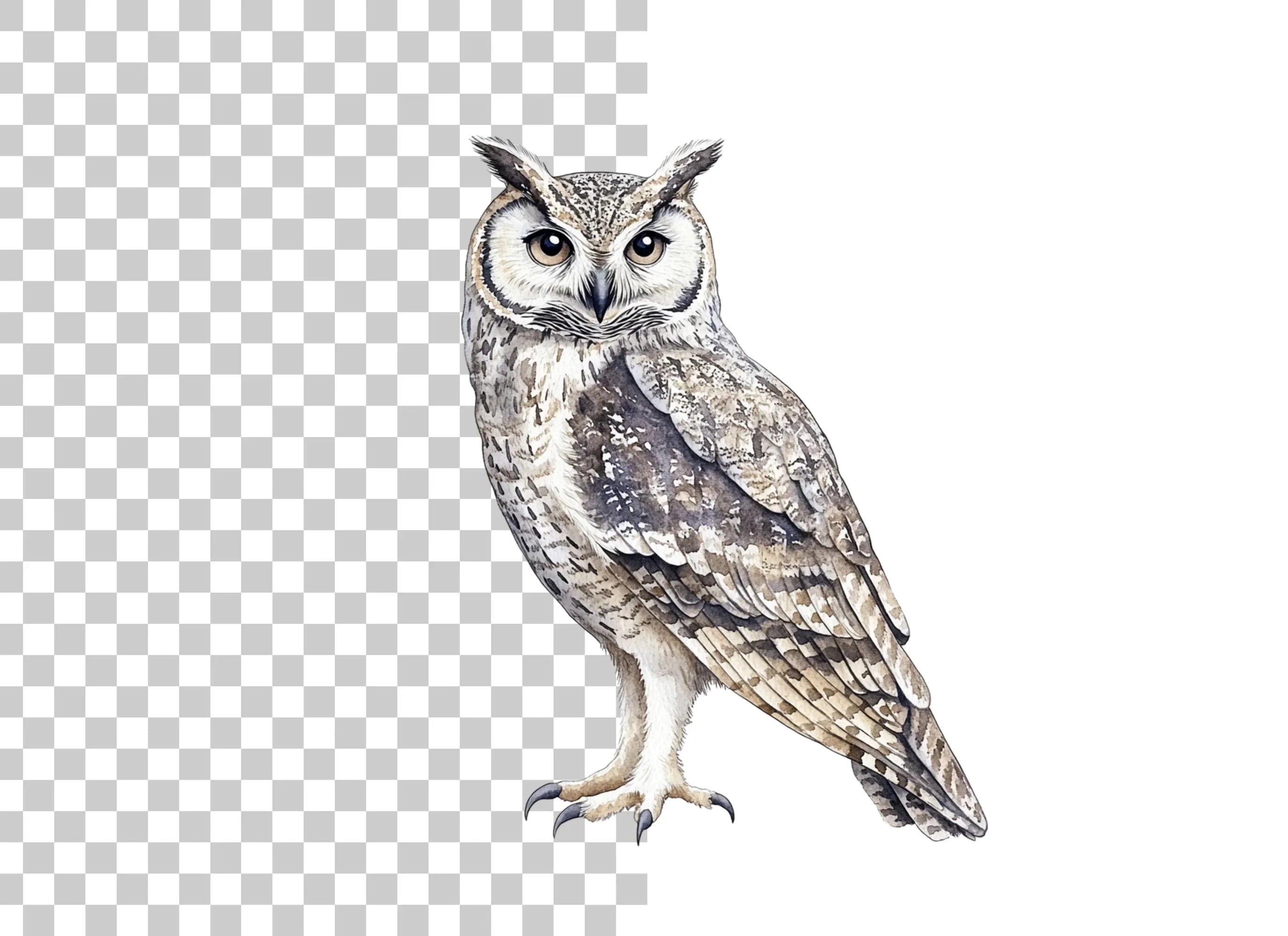 Realistic Owl Clipart Bundle