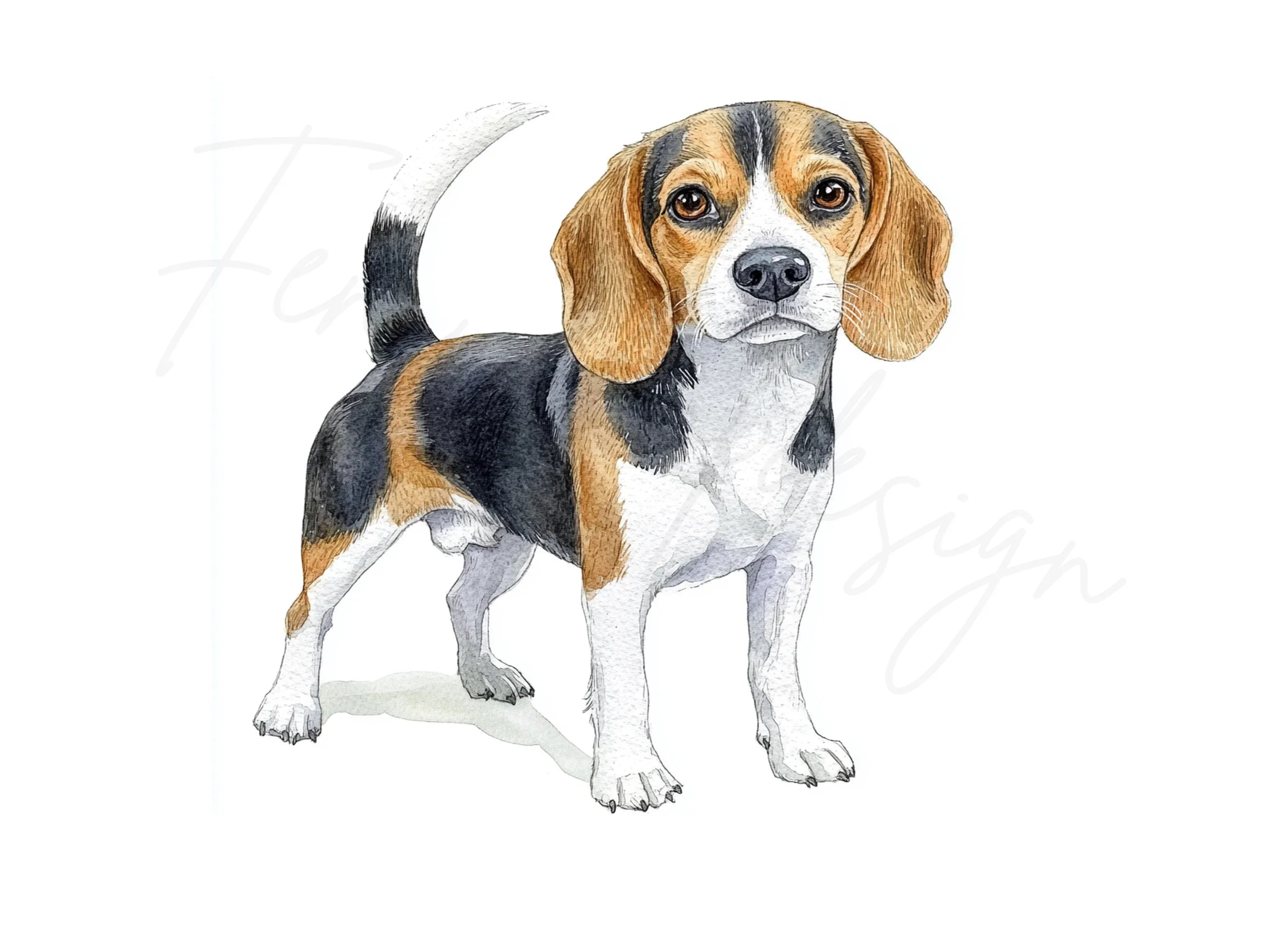 Majestic Adult Beagle Dog Clipart Bundle