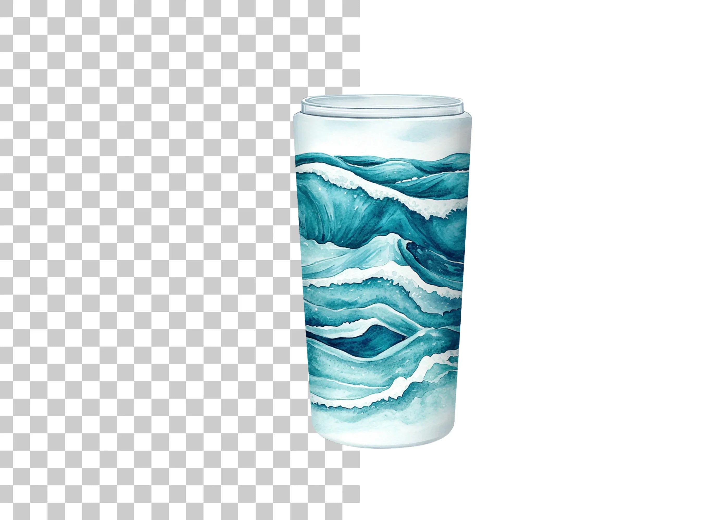 Dynamic Ocean Waves Tumbler Designs Clipart Bundle
