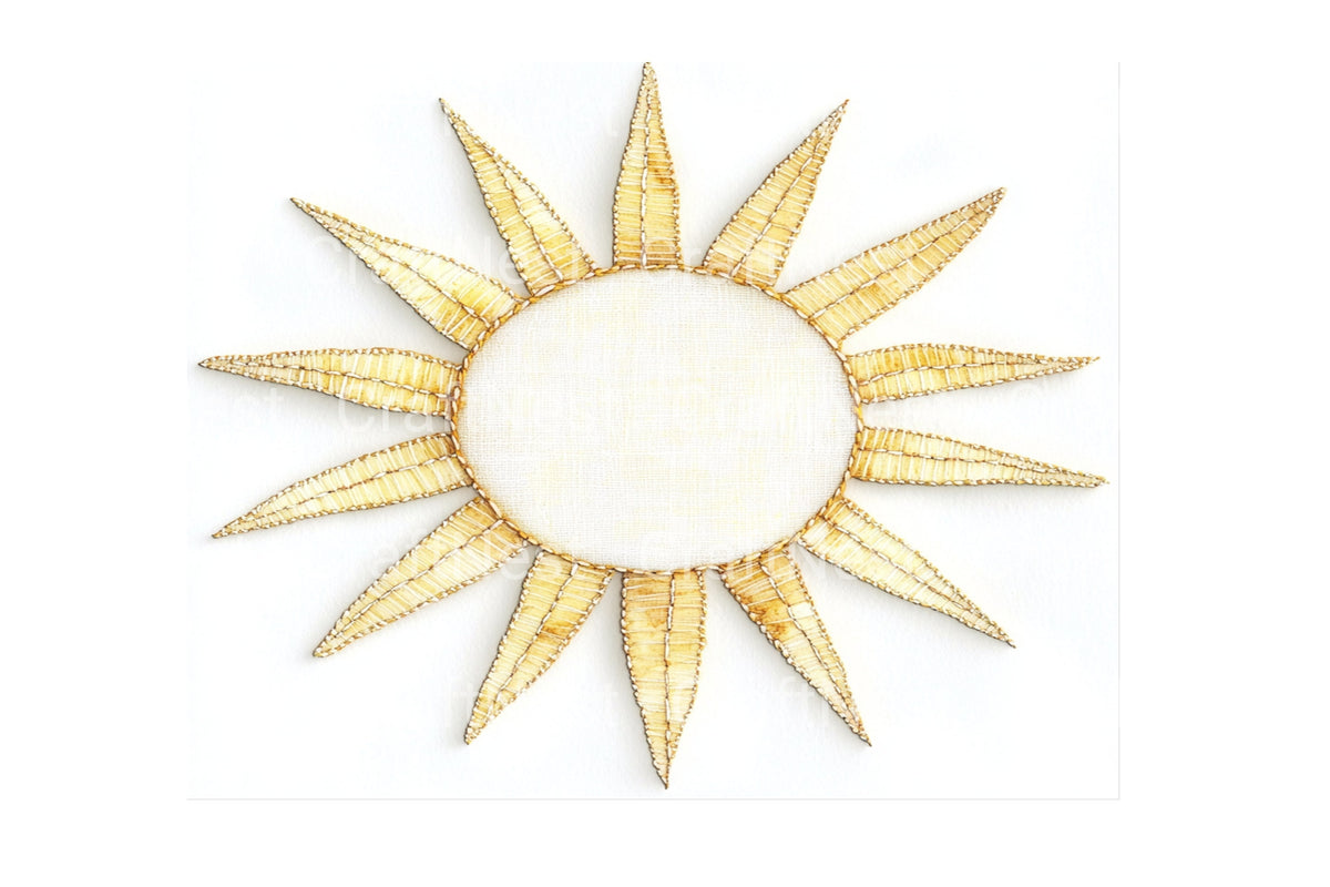 Minimalist Sun Watercolor Clipart Elements Planner