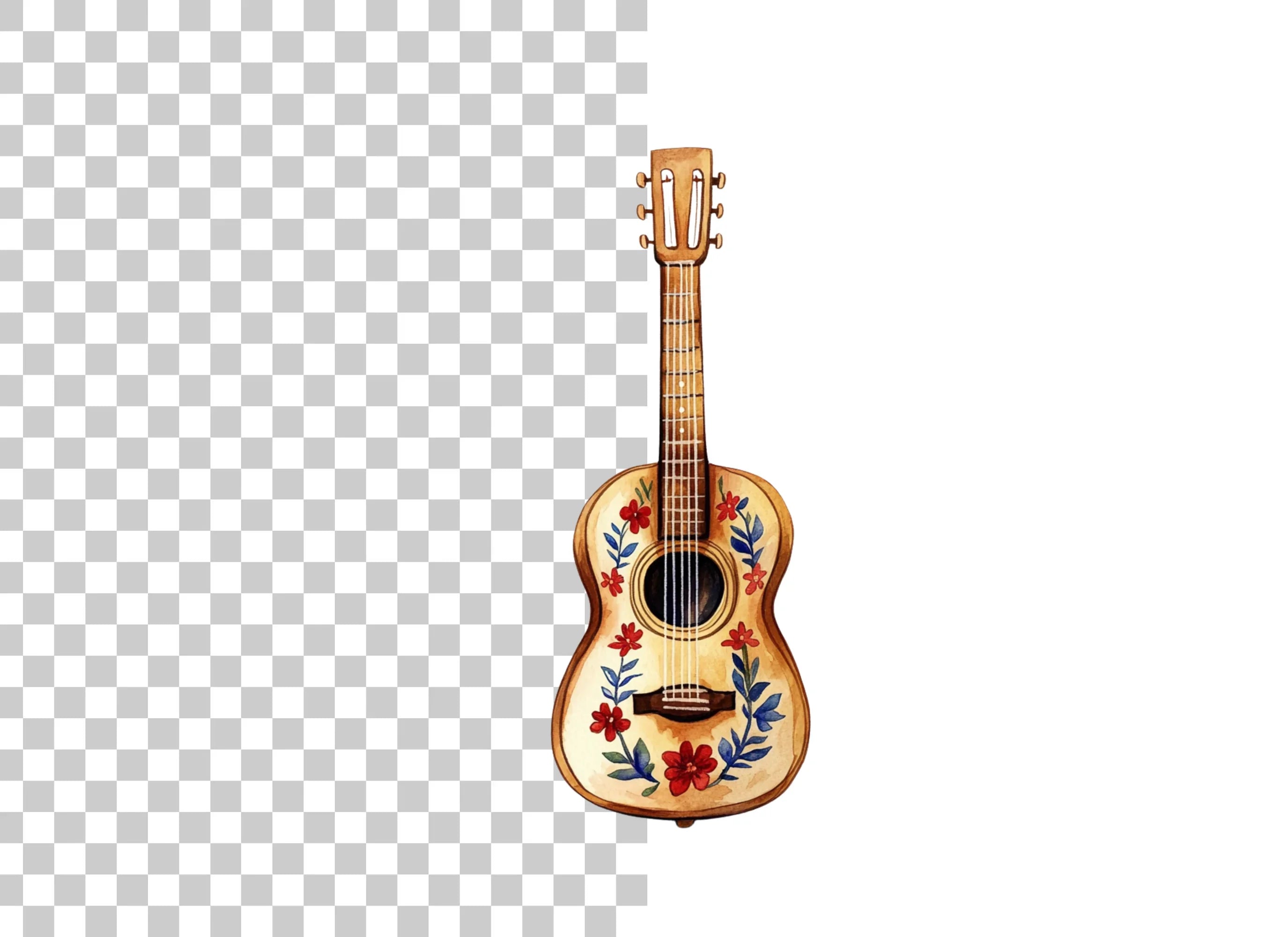 Mexican Guitar Clipart Bundle