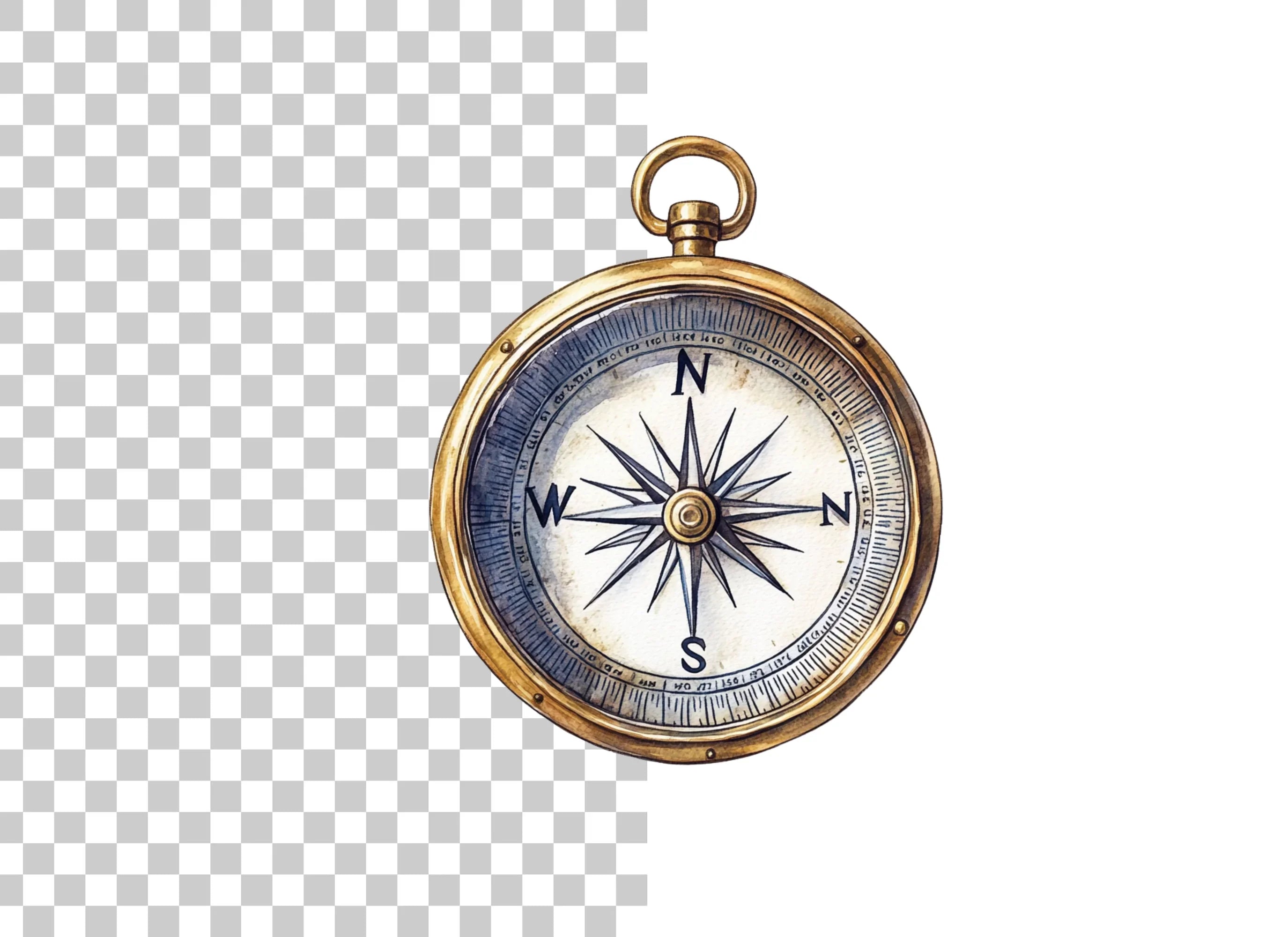 Vintage Compass Clipart Bundle