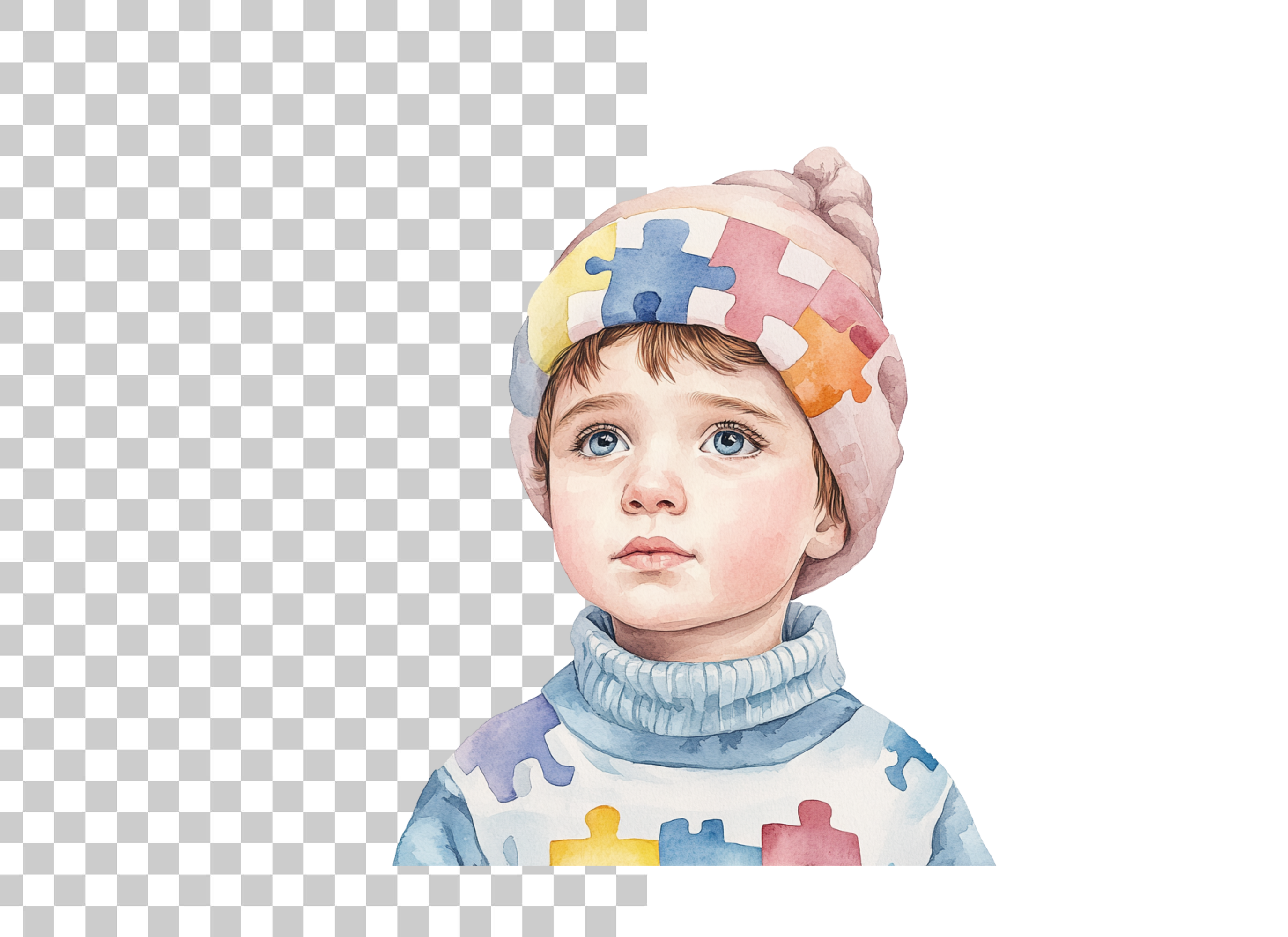 Autism Awareness Child Clipart Bundle