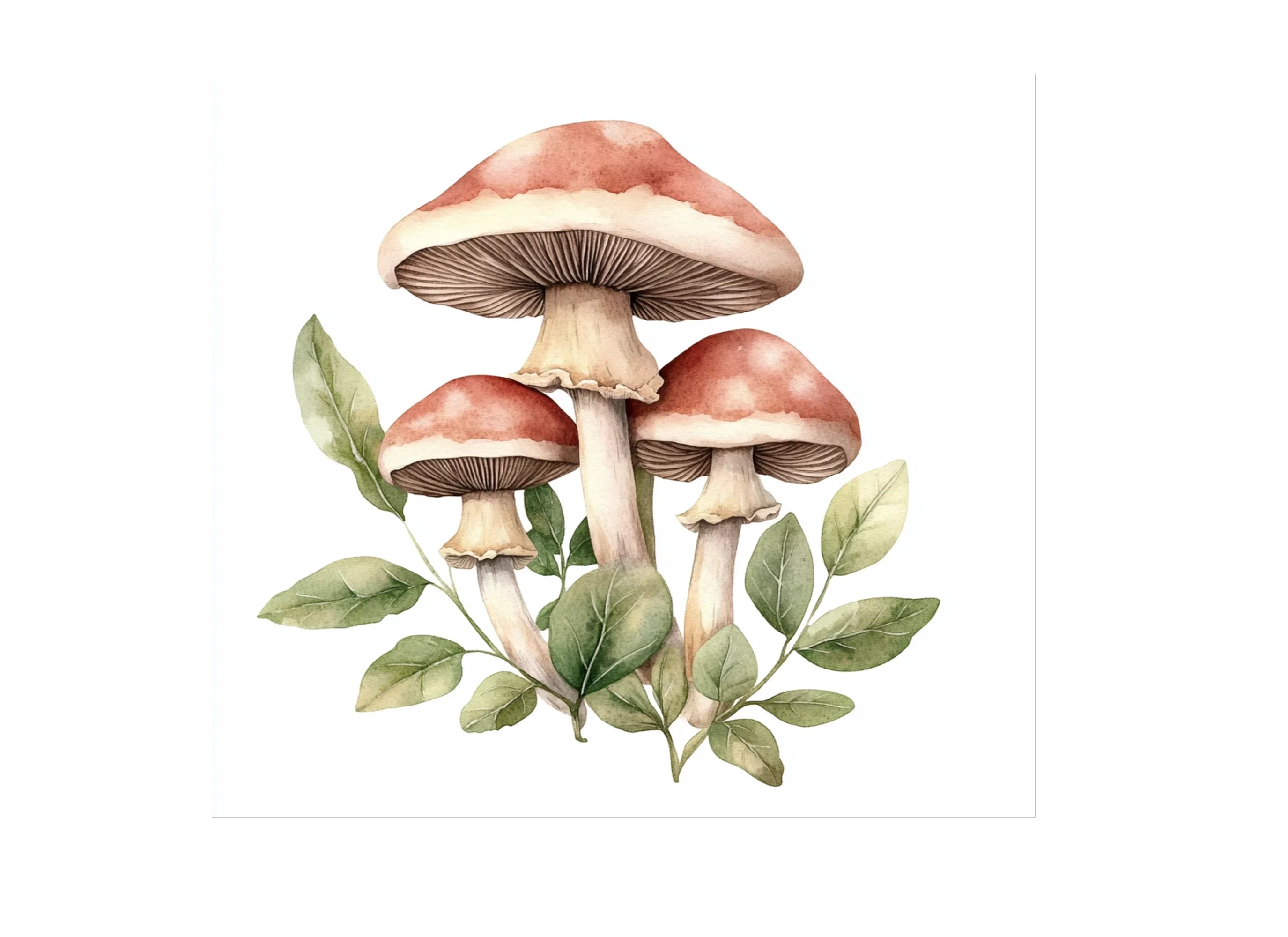 Earthy Toned Mushroom Clipart Bundle