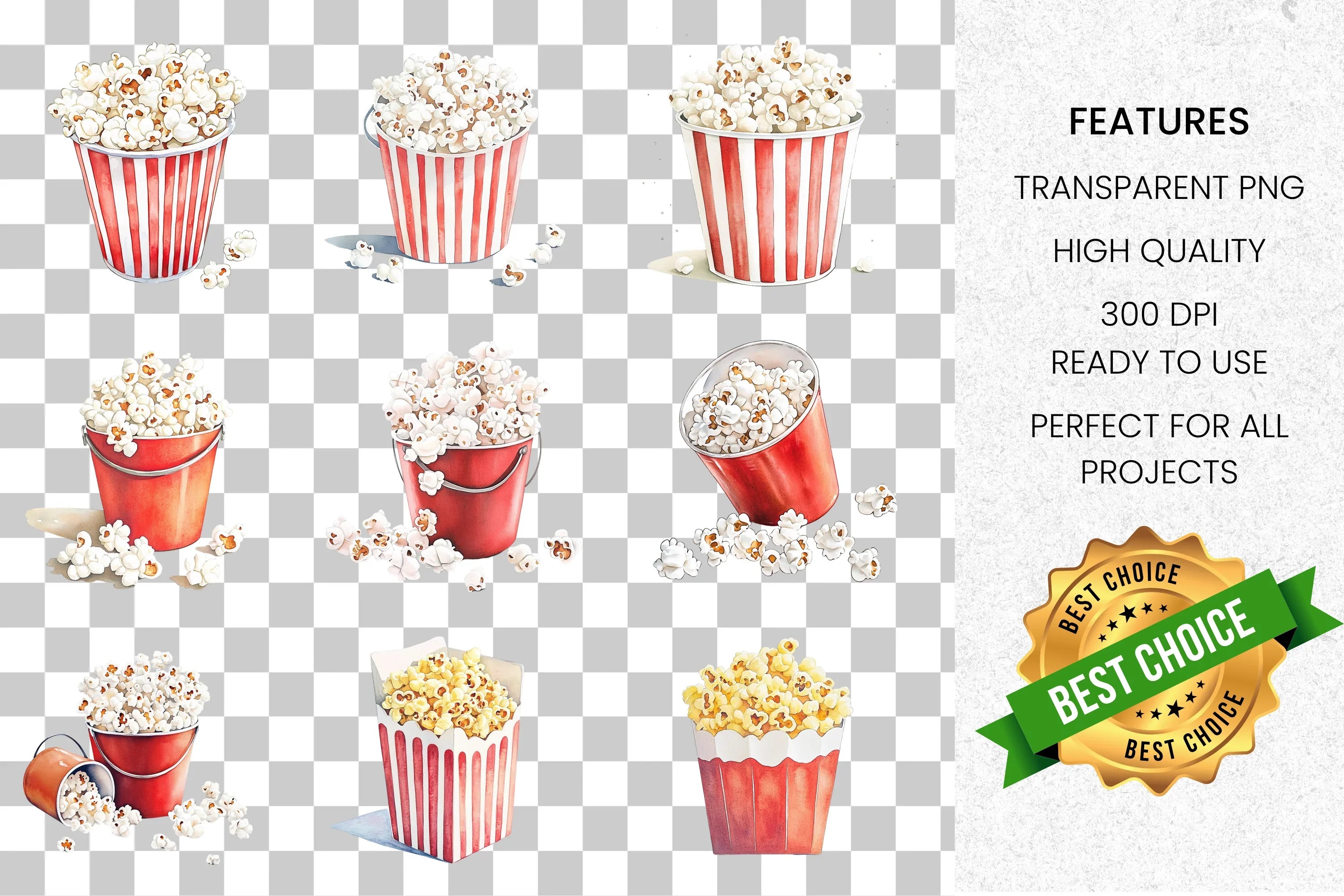 Popcorn Clipart Bundle