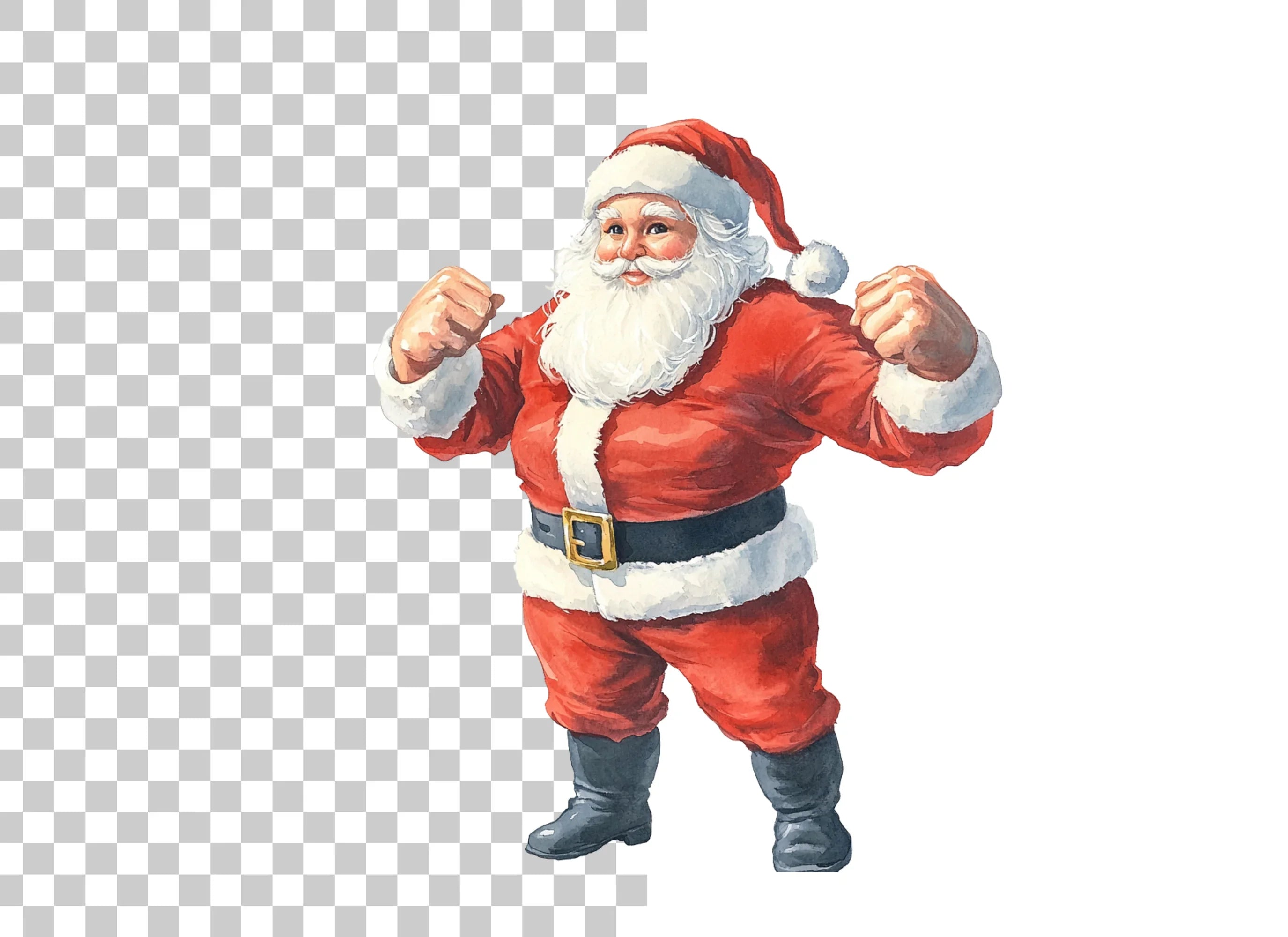 Jolly Santa Clipart Bundle