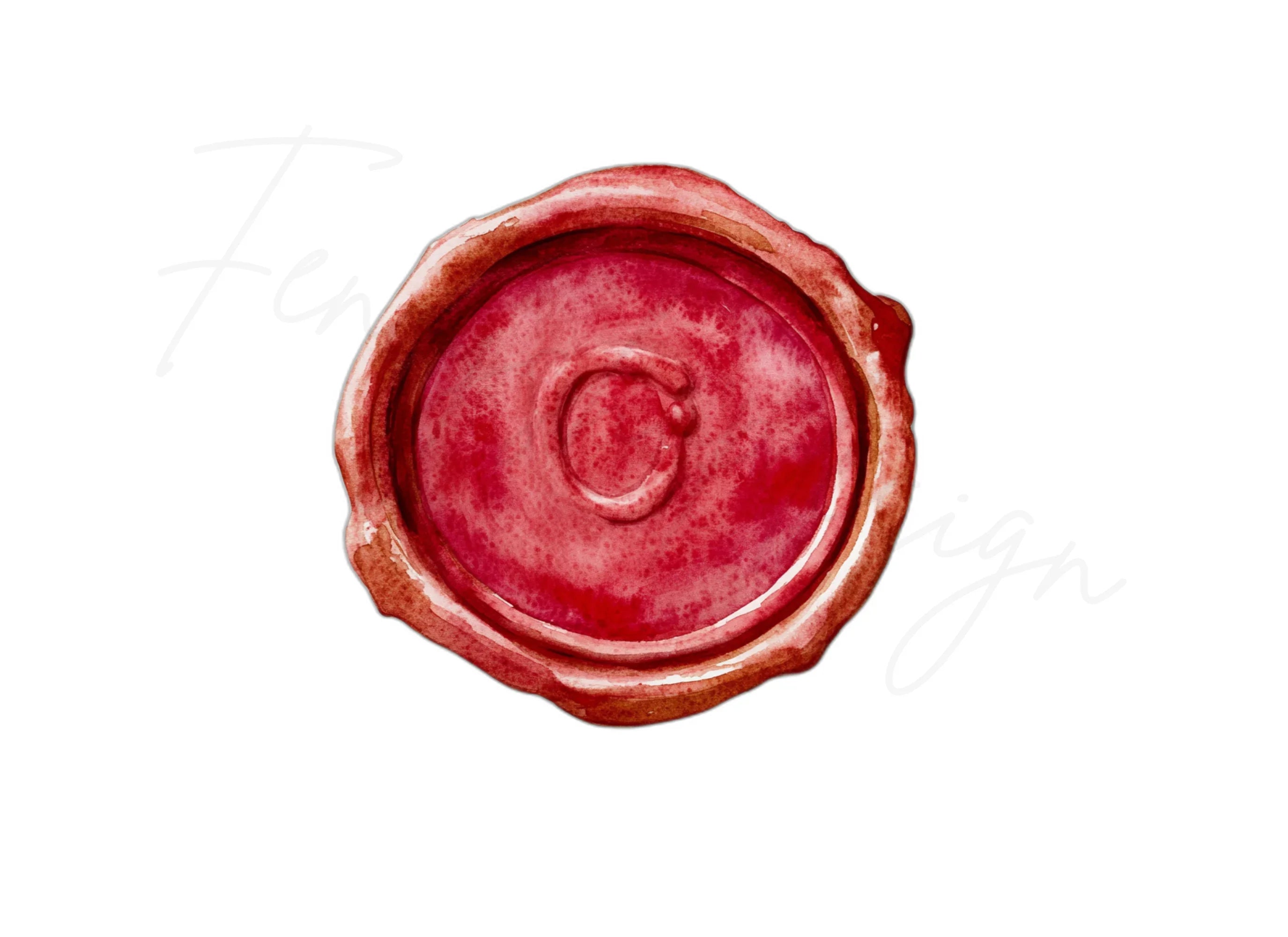 Red Wax Seals Clipart Bundle