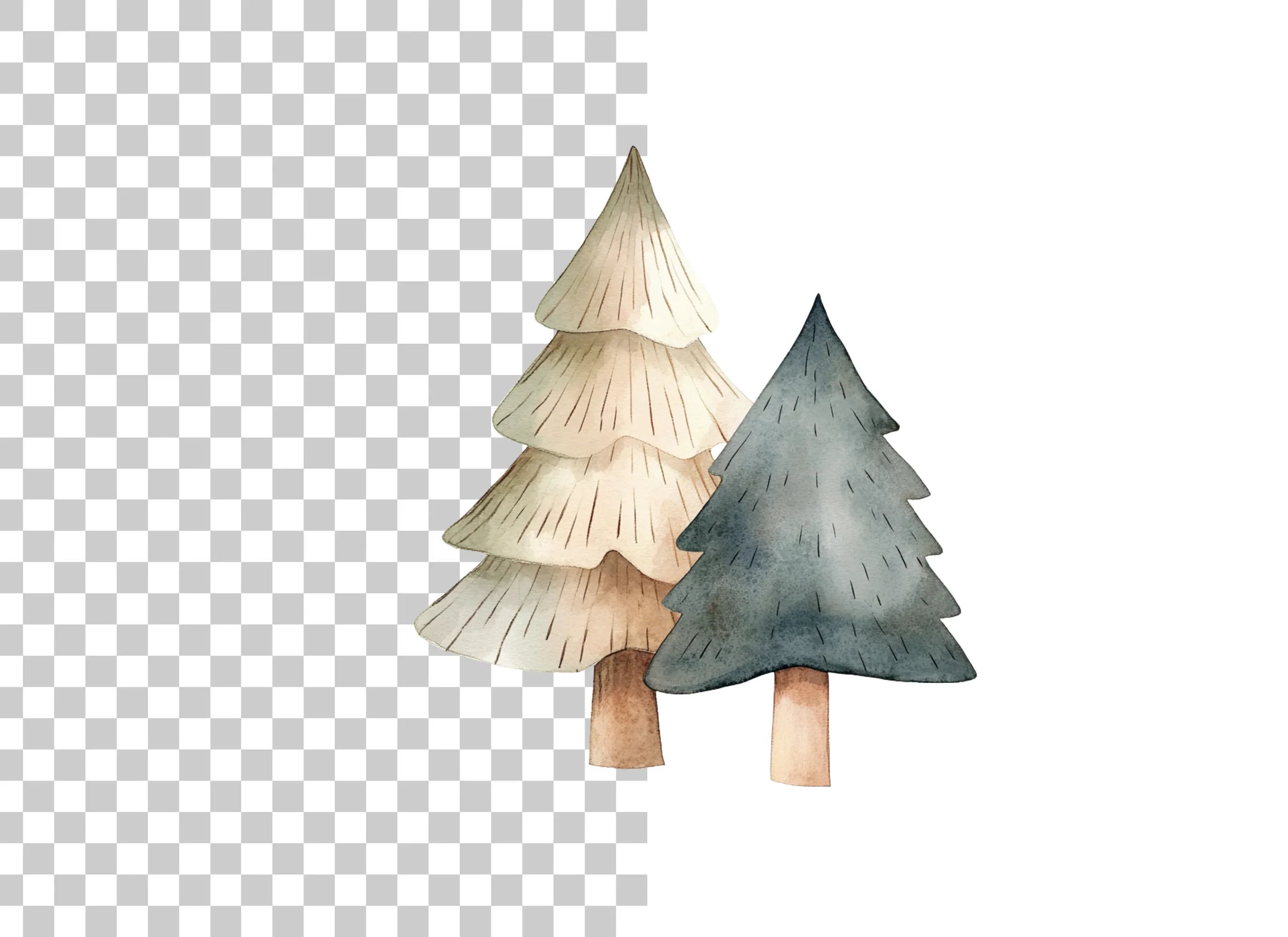 Winter Tree Clipart Bundle