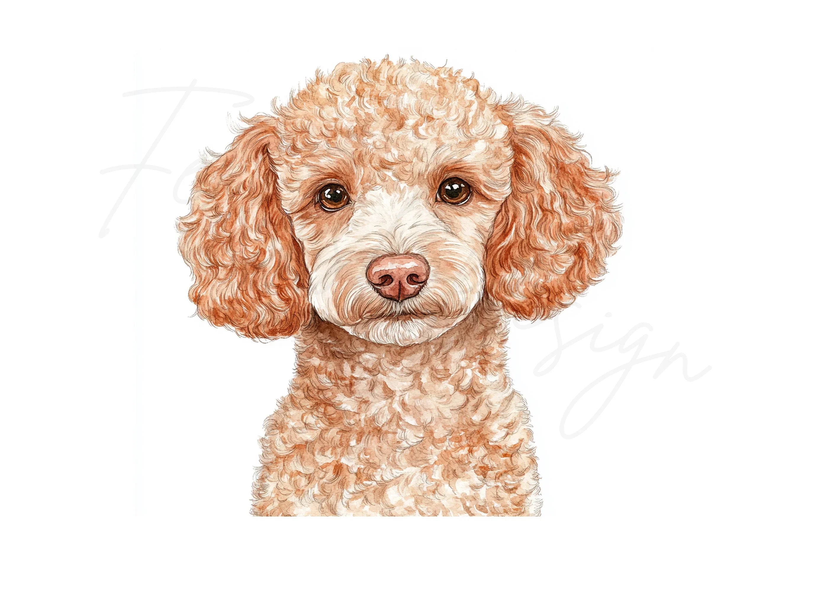 Adorable Poodle Puppy Clipart Bundle