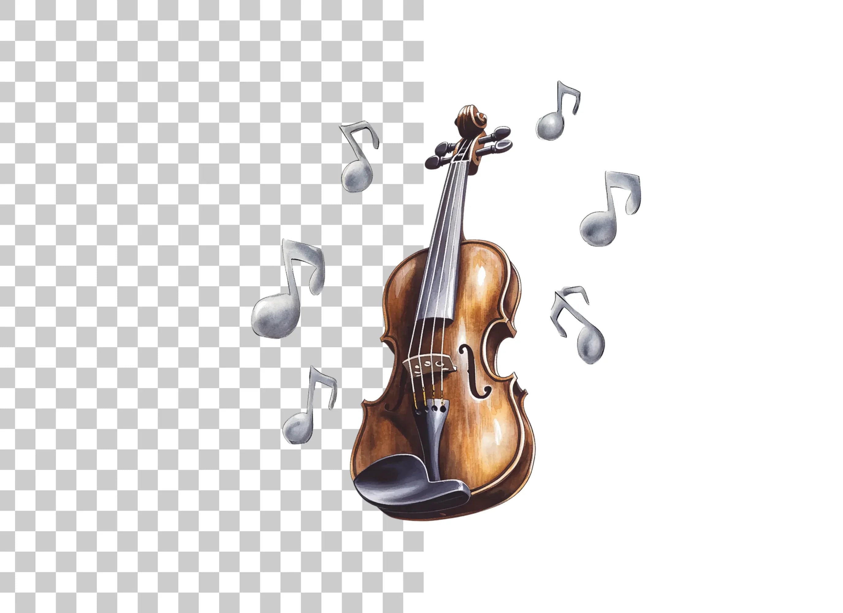 Elegant Violin Clipart Bundle