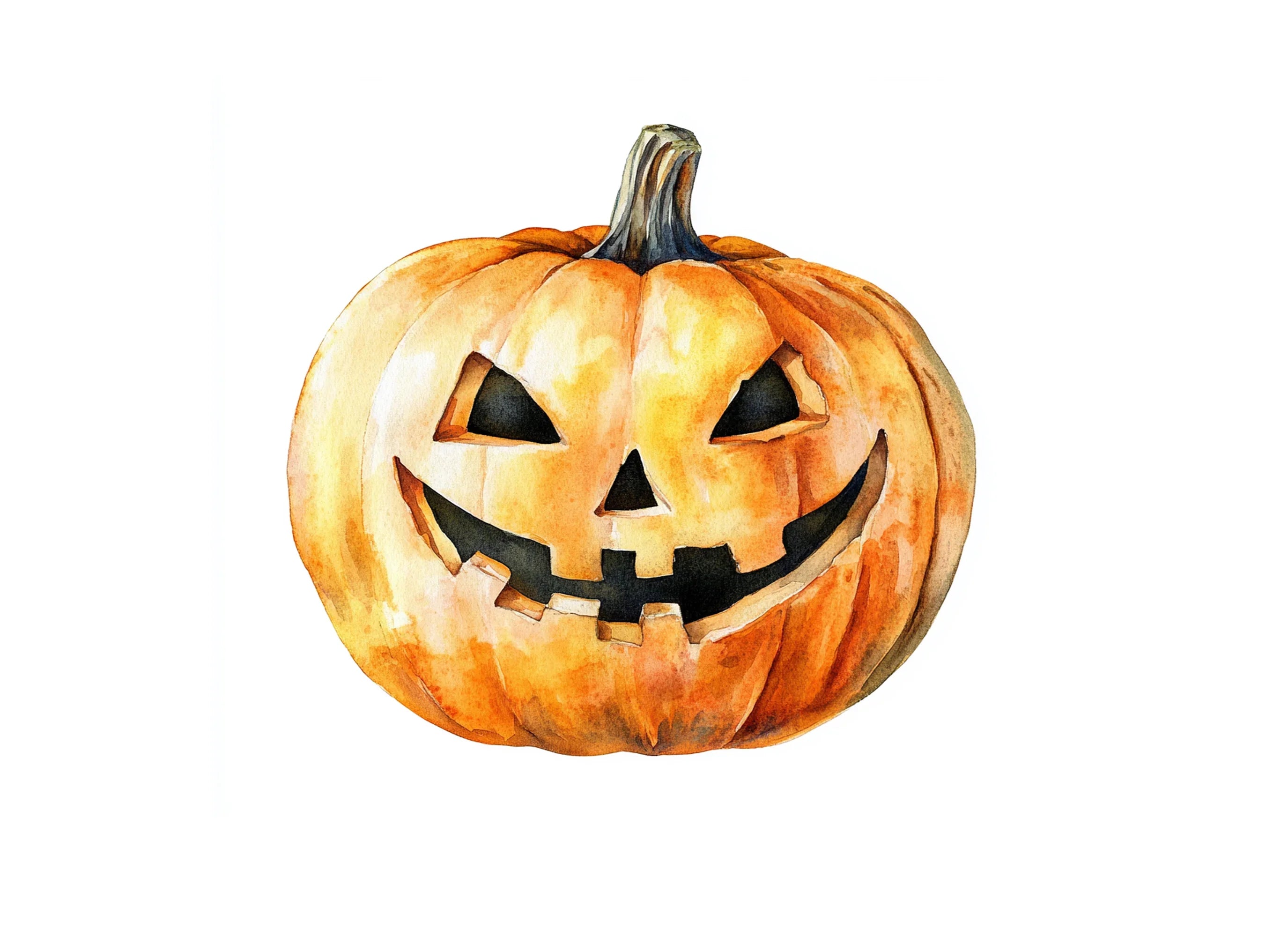 Spooky Halloween Jack-O'-Lantern Clipart Bundle