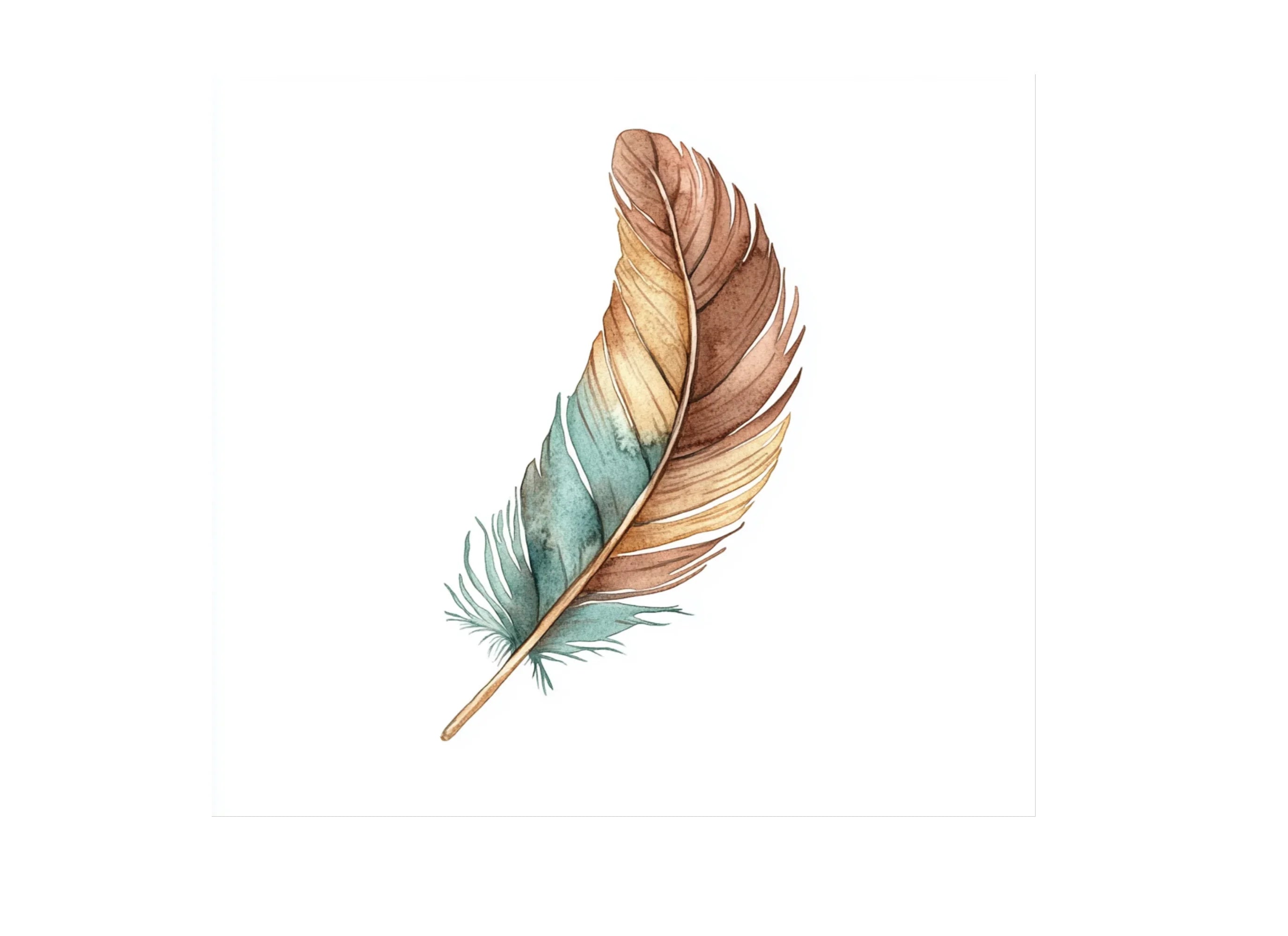 Boho Chic Feather Clipart Bundle