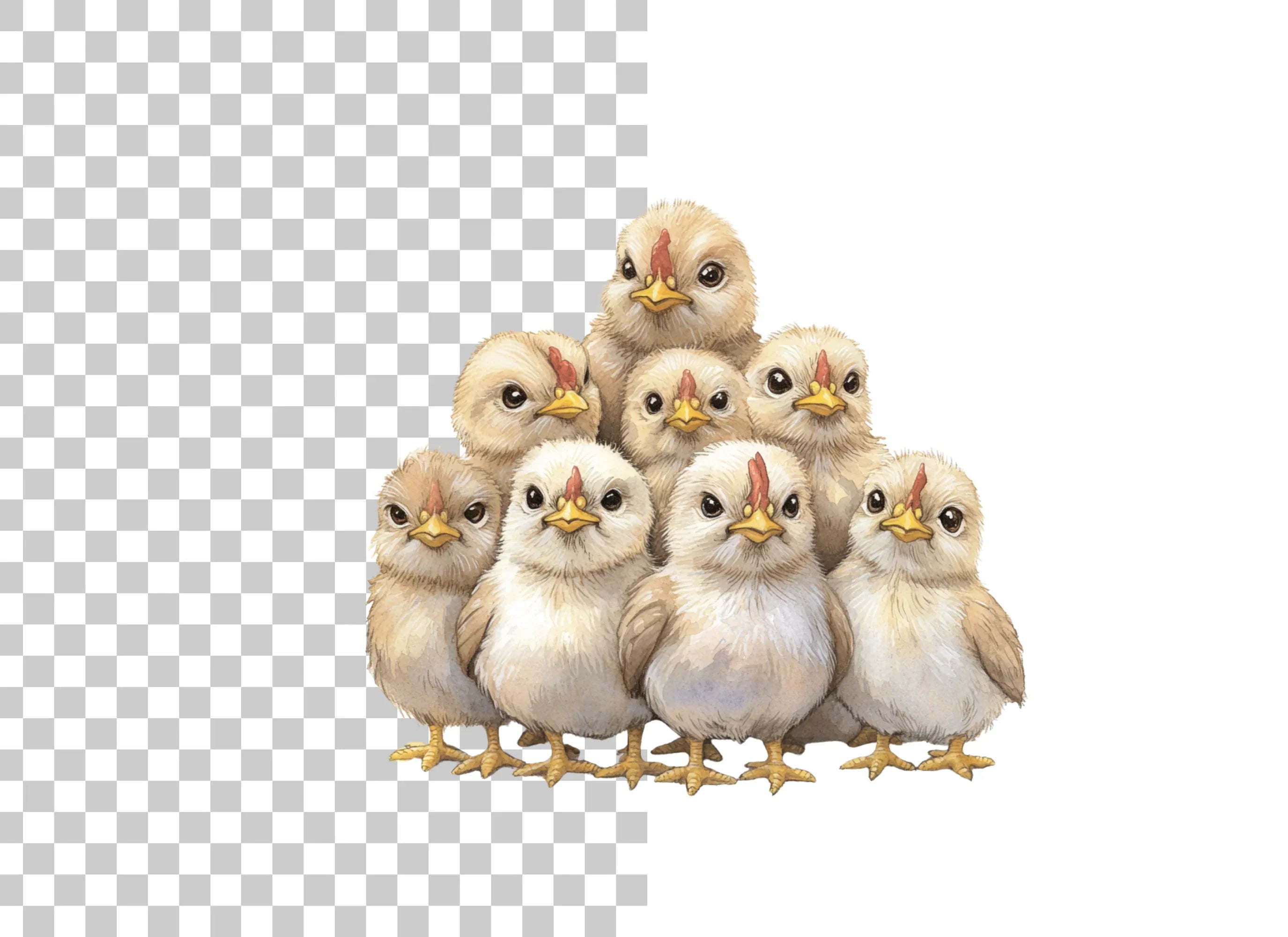Adorable Baby Chicks Clipart Bundle