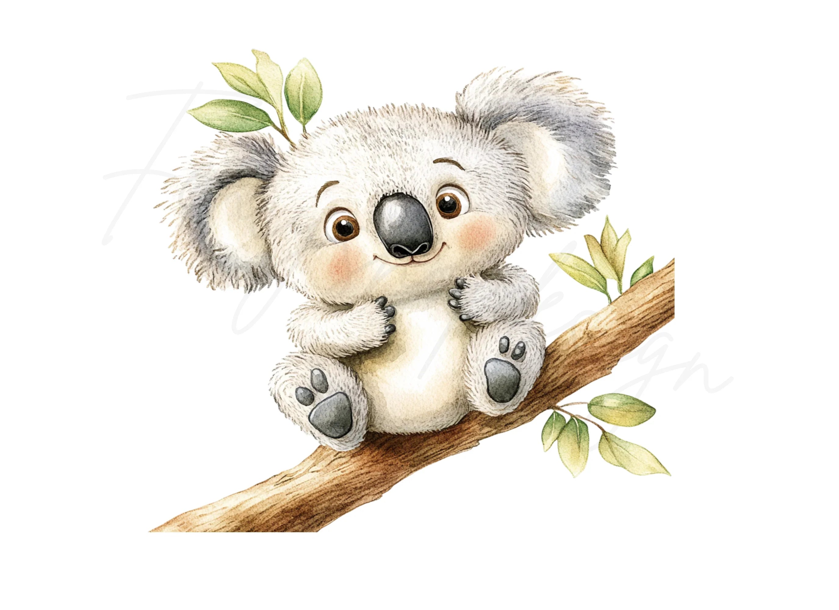 Cute Koala Bear Clipart Bundle