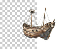 Pirate Ship Nautical Scene Clipart Bundle - CraftNest - Digital Crafting and Art
