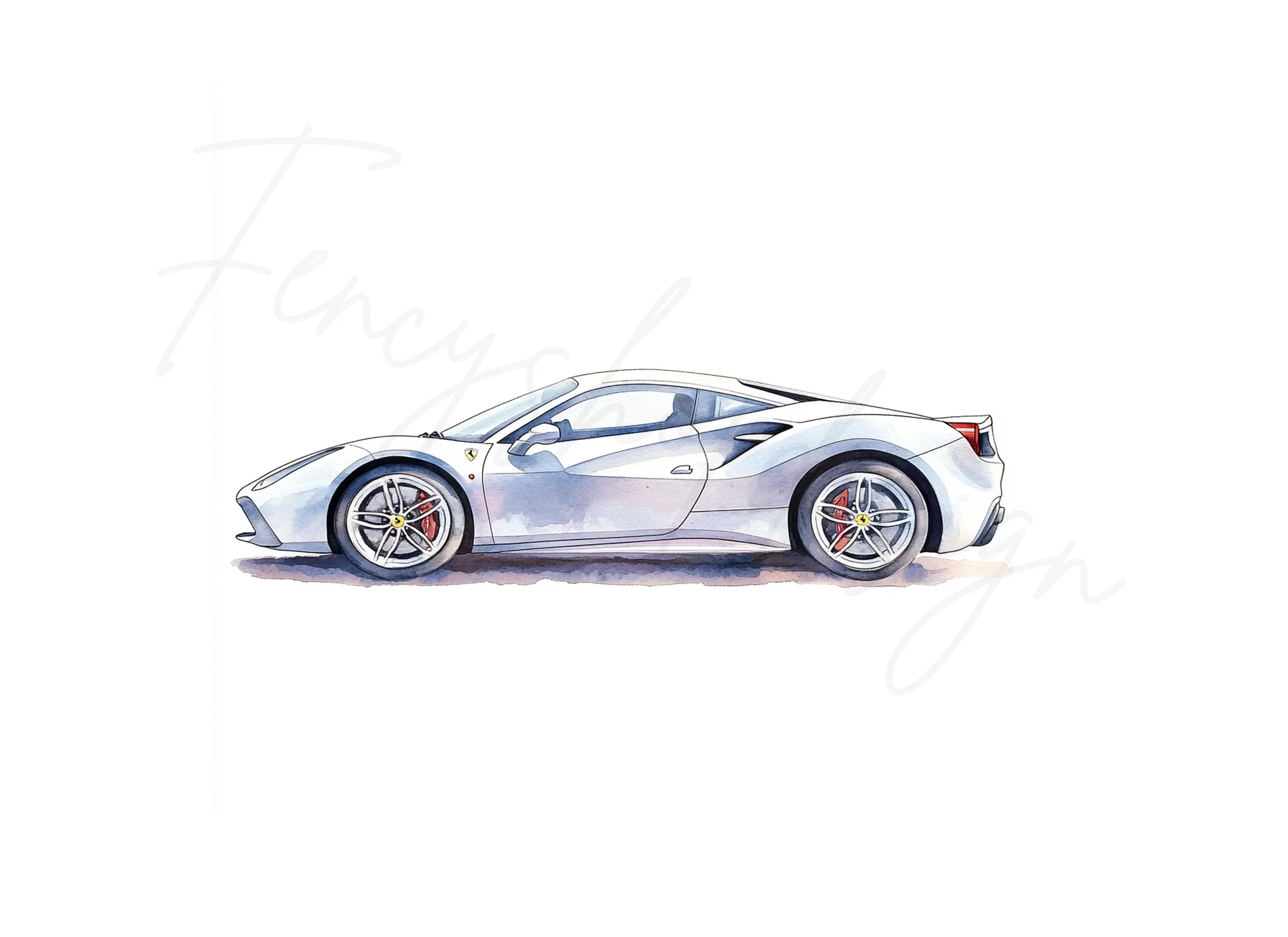 Ferrari 488 GTB Clipart Bundle