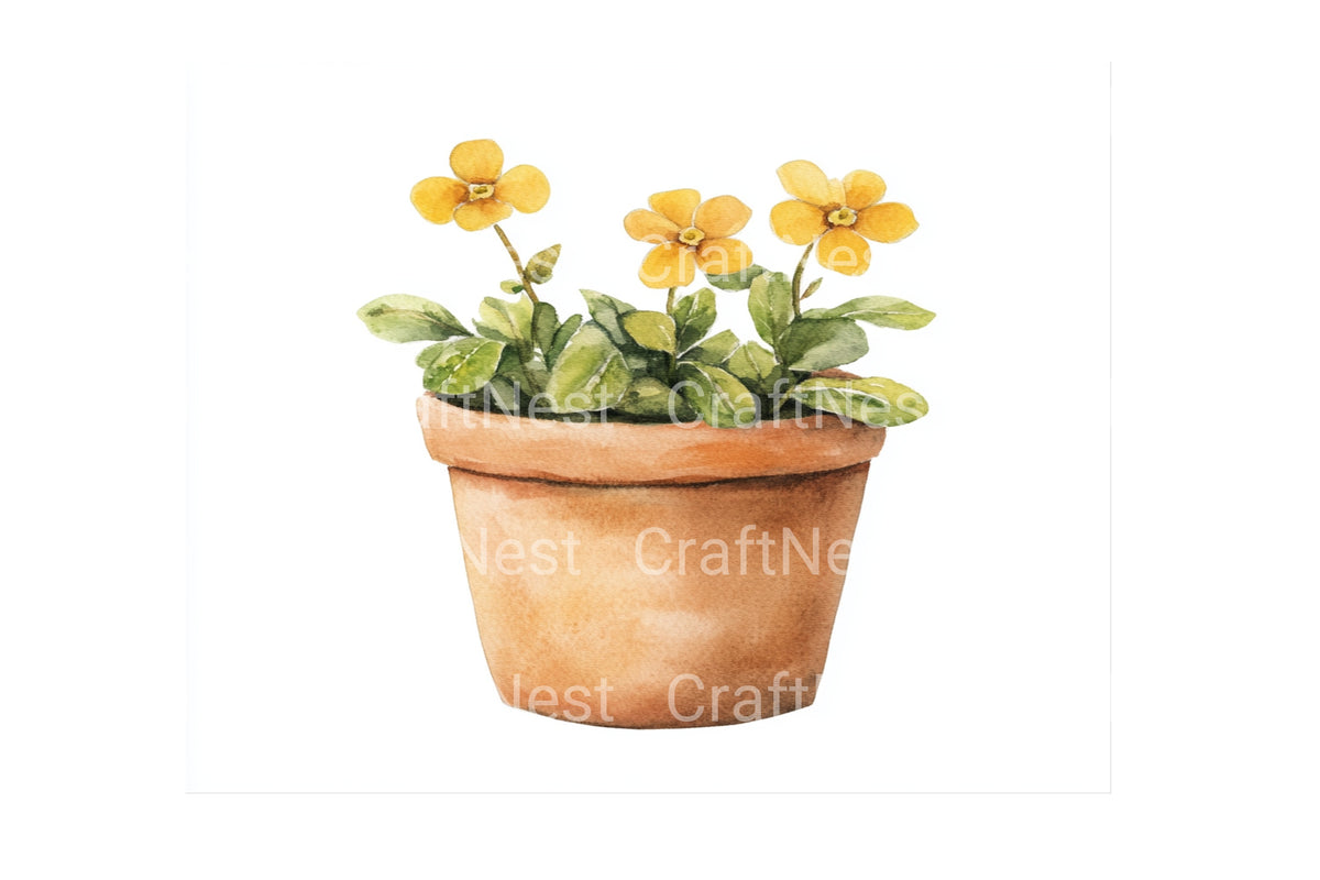 Potted Plants Clipart Bundle
