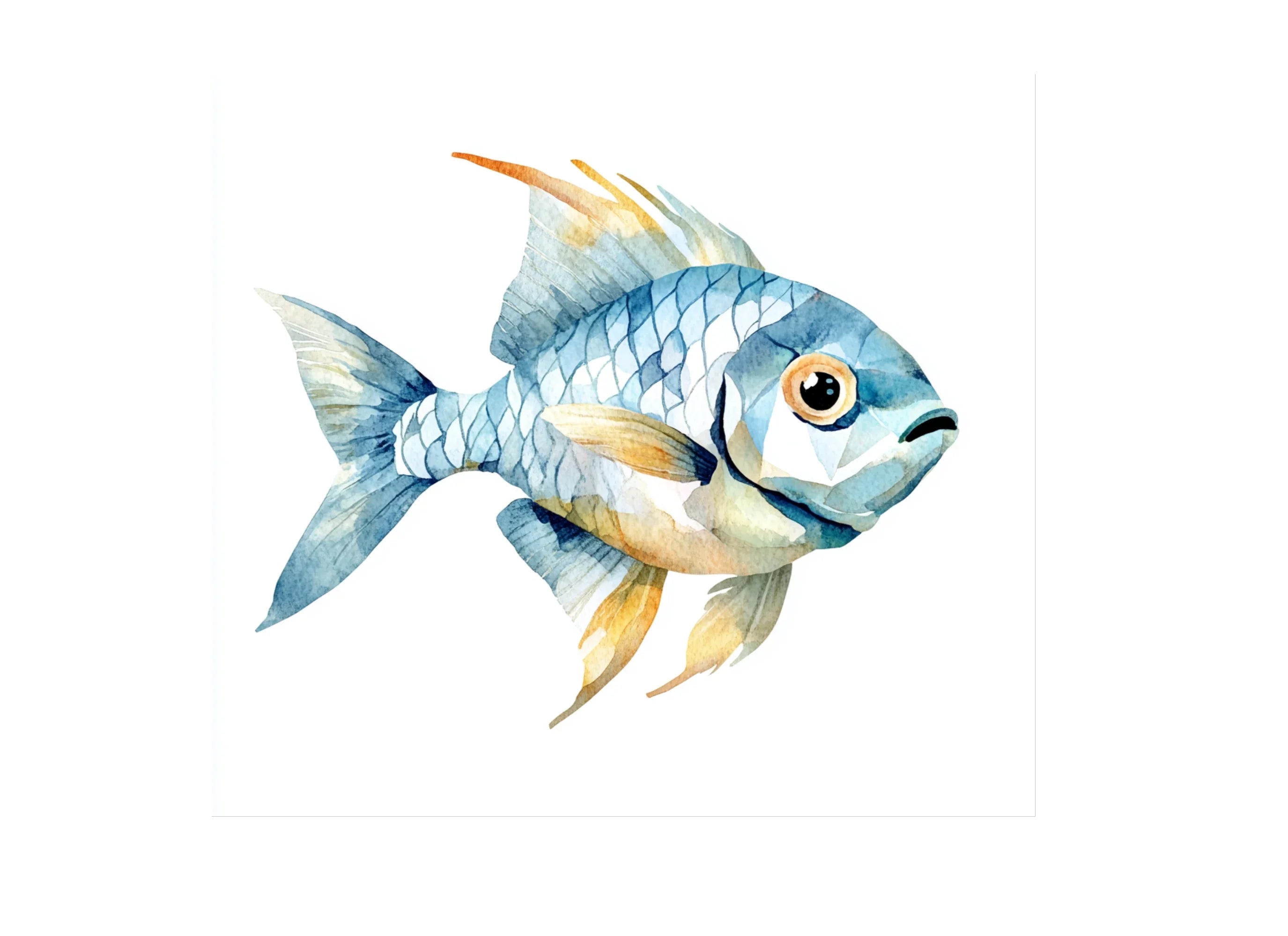 Colorful Geometric Fish Clipart Bundle