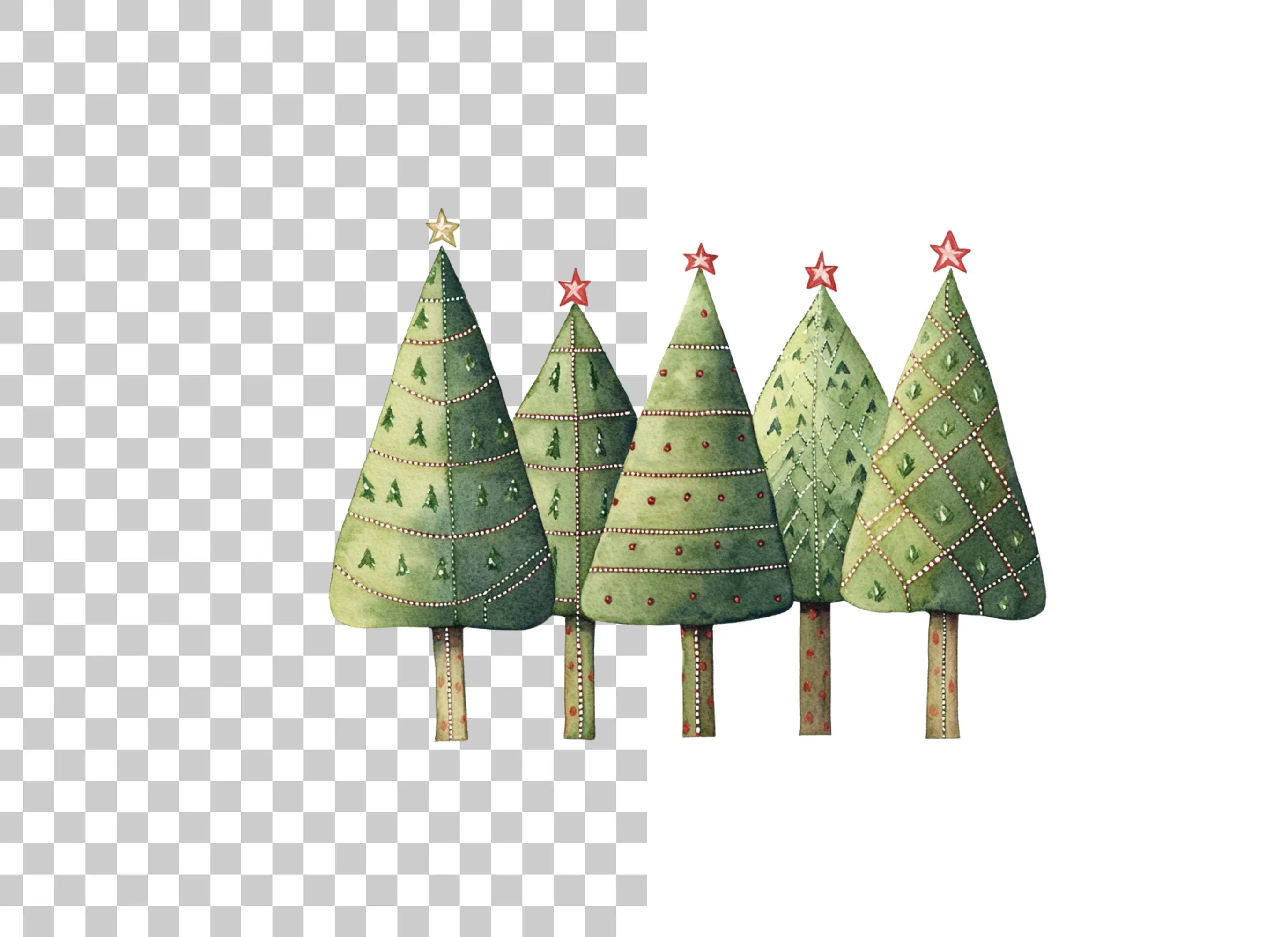 Christmas Tree Clipart Bundle