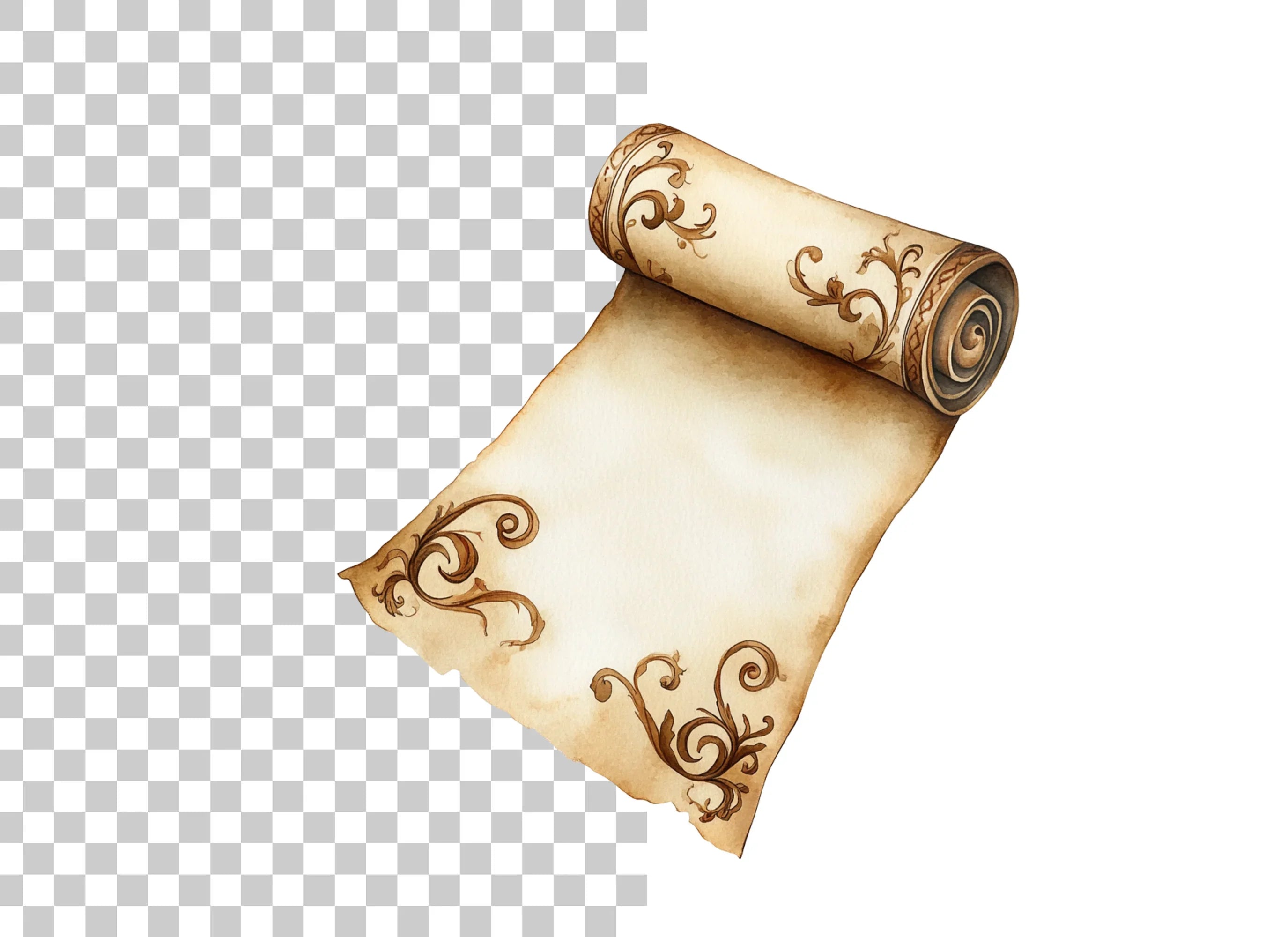 Vintage Scroll Clipart Bundle