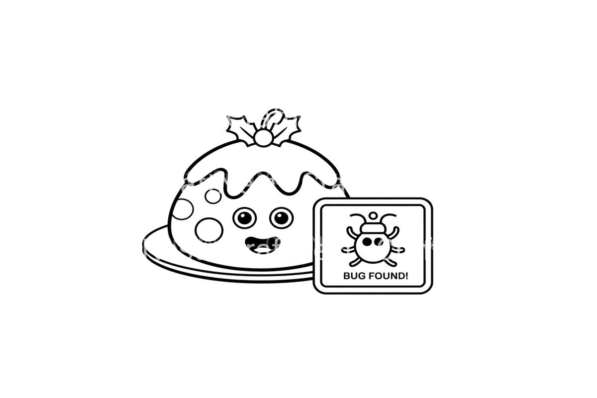 Christmas Pudding Bug Coloring Books
