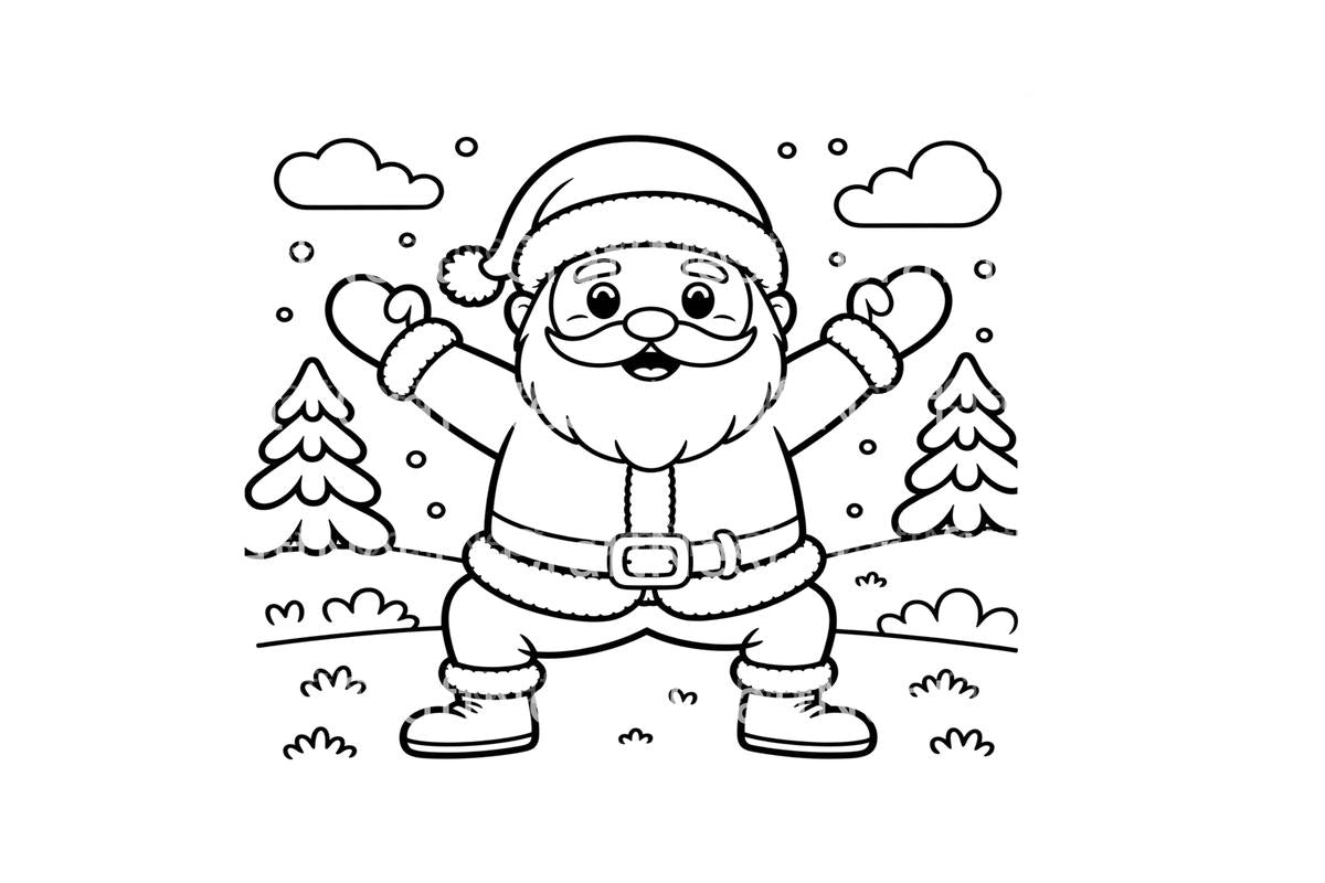 Jolly Santa Claus Winter Coloring Books