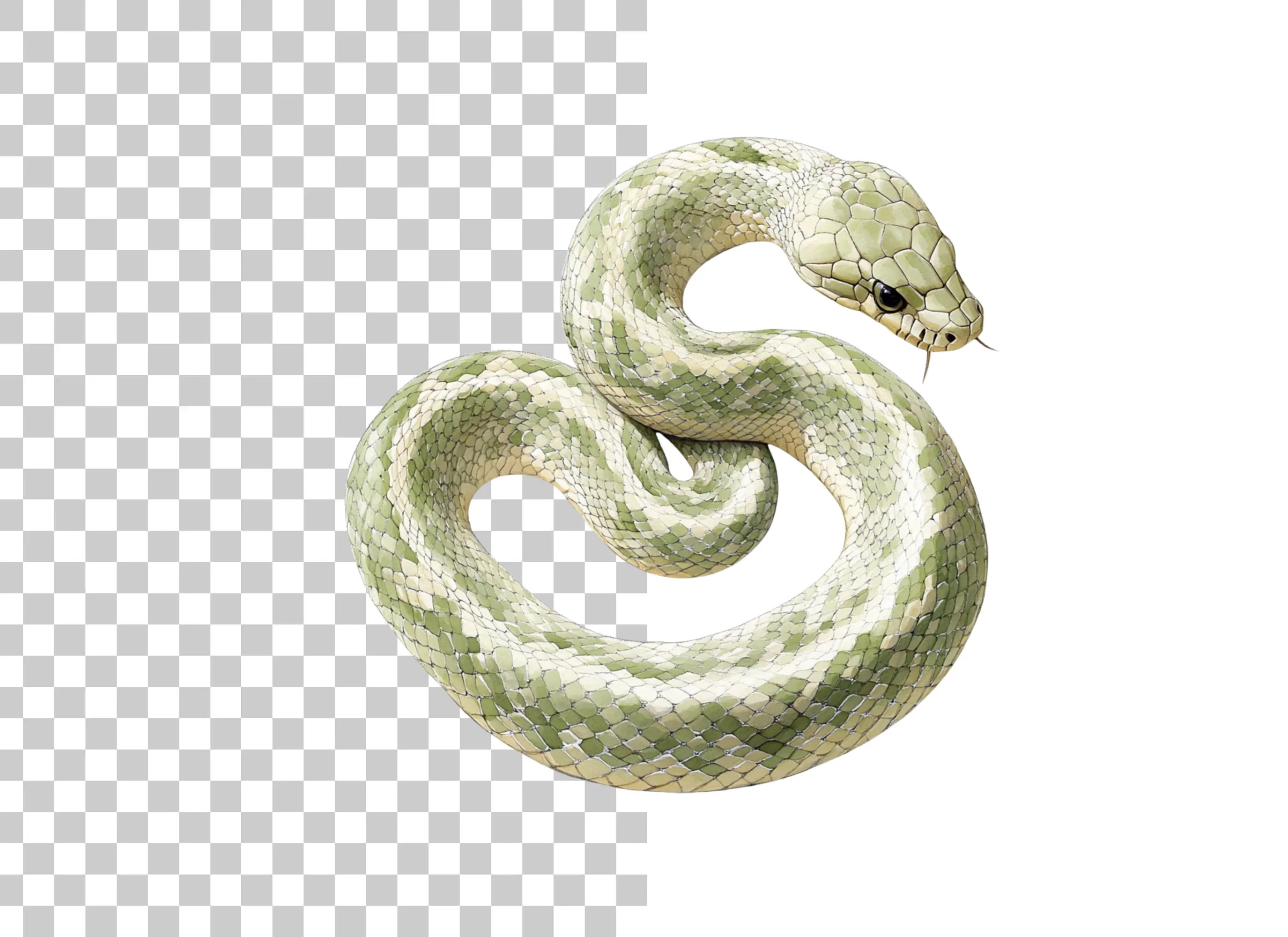 Green Tree Python Clipart Bundle
