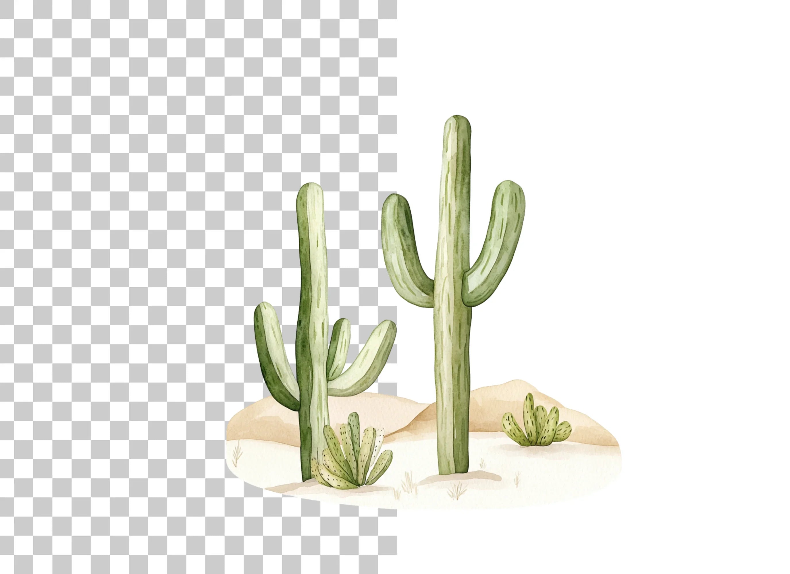 Desert Cactus Clipart Bundle