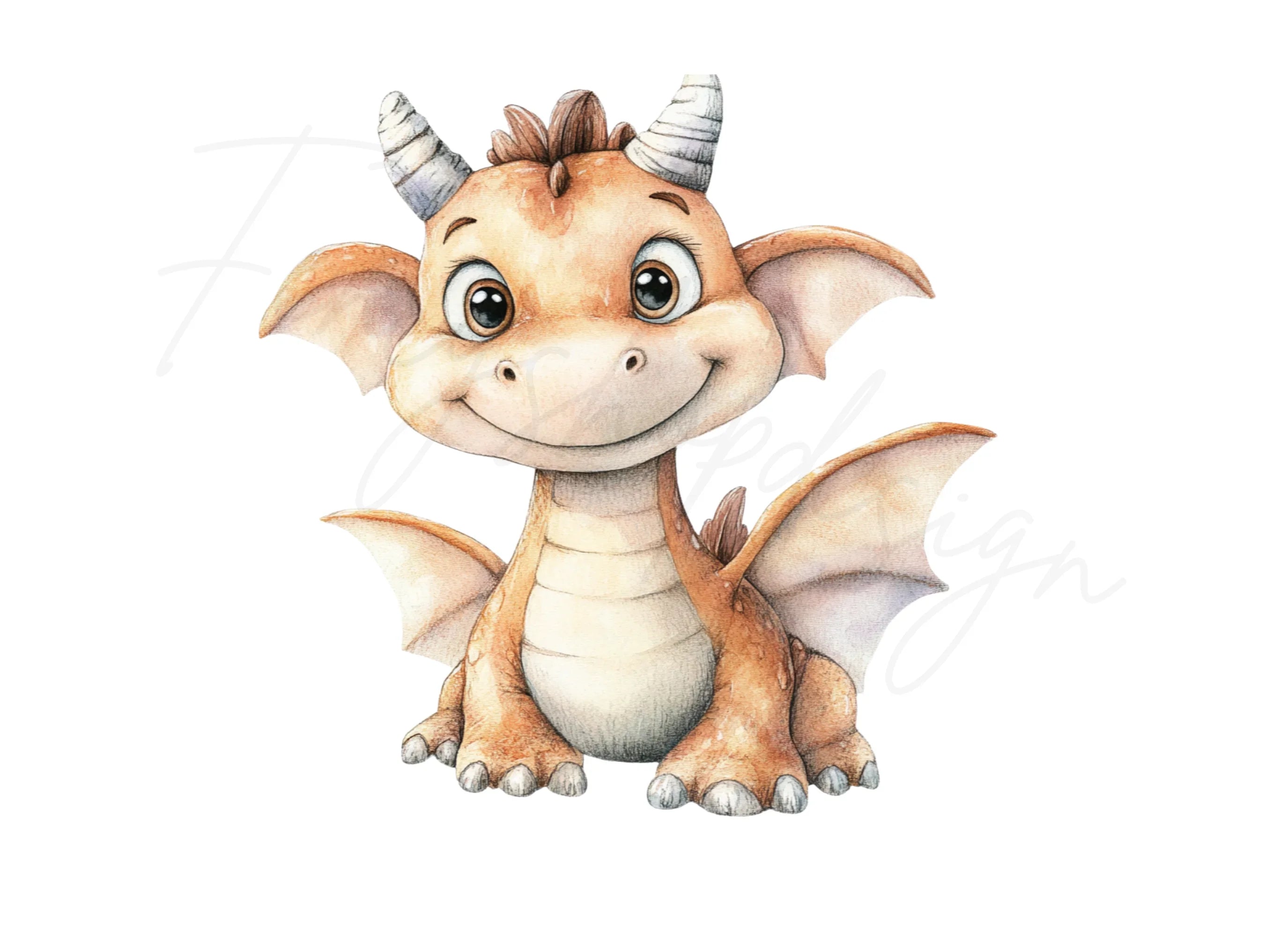 Cute Baby Dragon Clipart Bundle