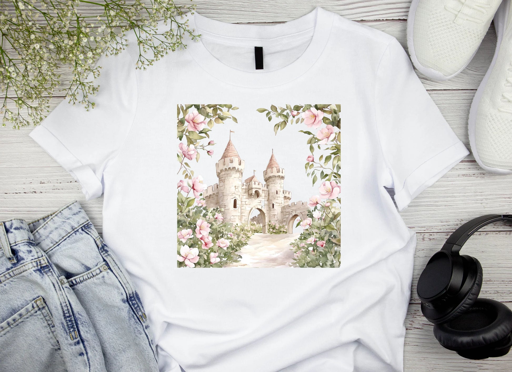Fairytale Floral Princess Castle Clipart Bundle - CraftNest - Digital Crafting and Art