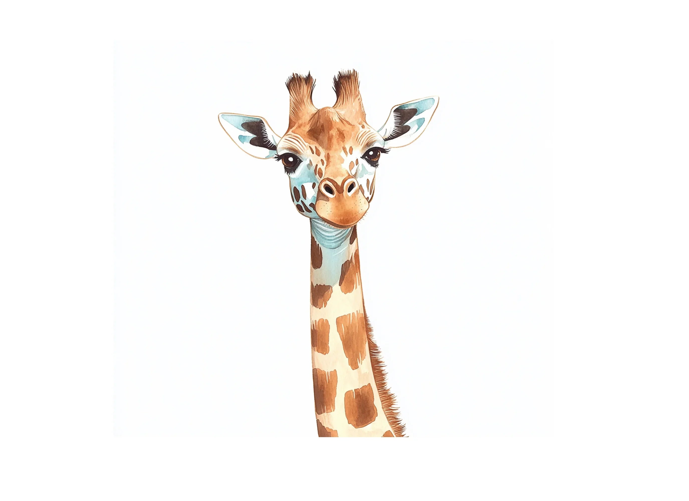 Cute Giraffe Head Clipart Bundle