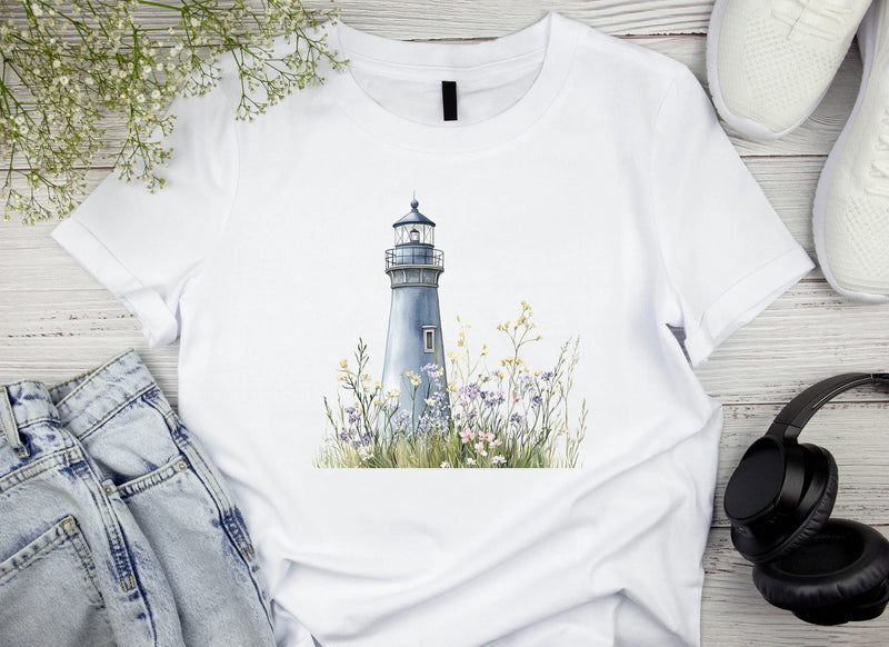 Lighthouse and Seaside Wildflowers Clipart Bundle - CraftNest - Digital Crafting and Art