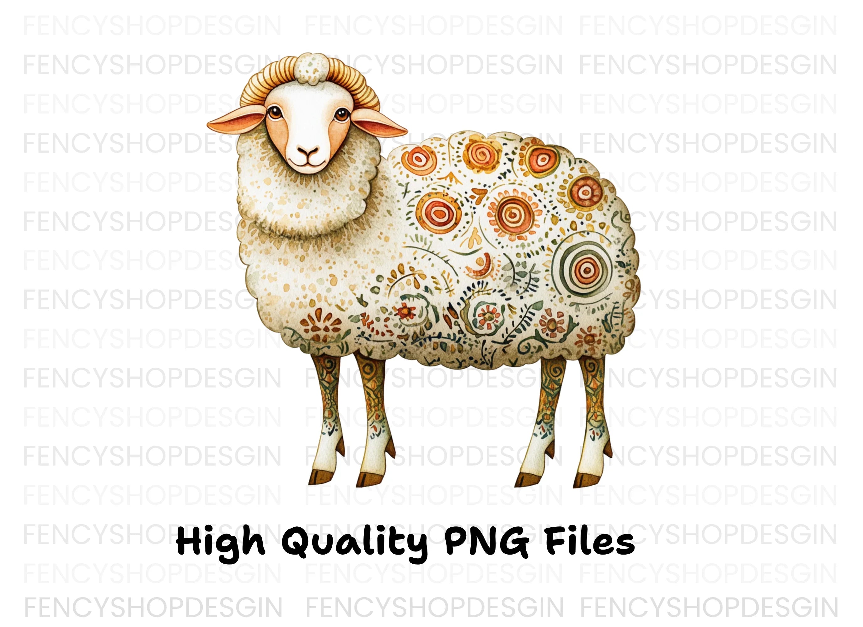 Decorative Sheep Clipart Bundle