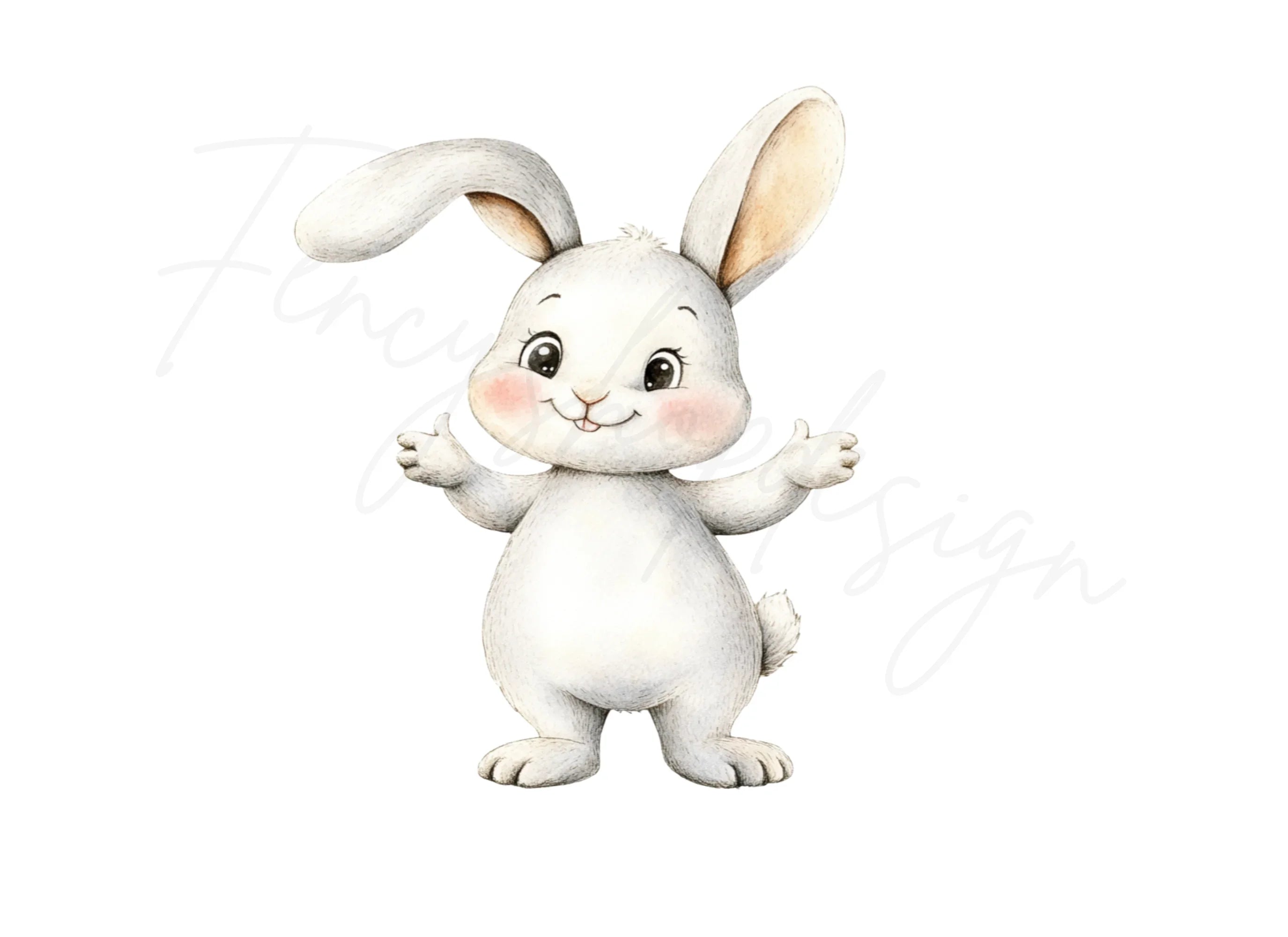 Cute Bunny Clipart Bundle