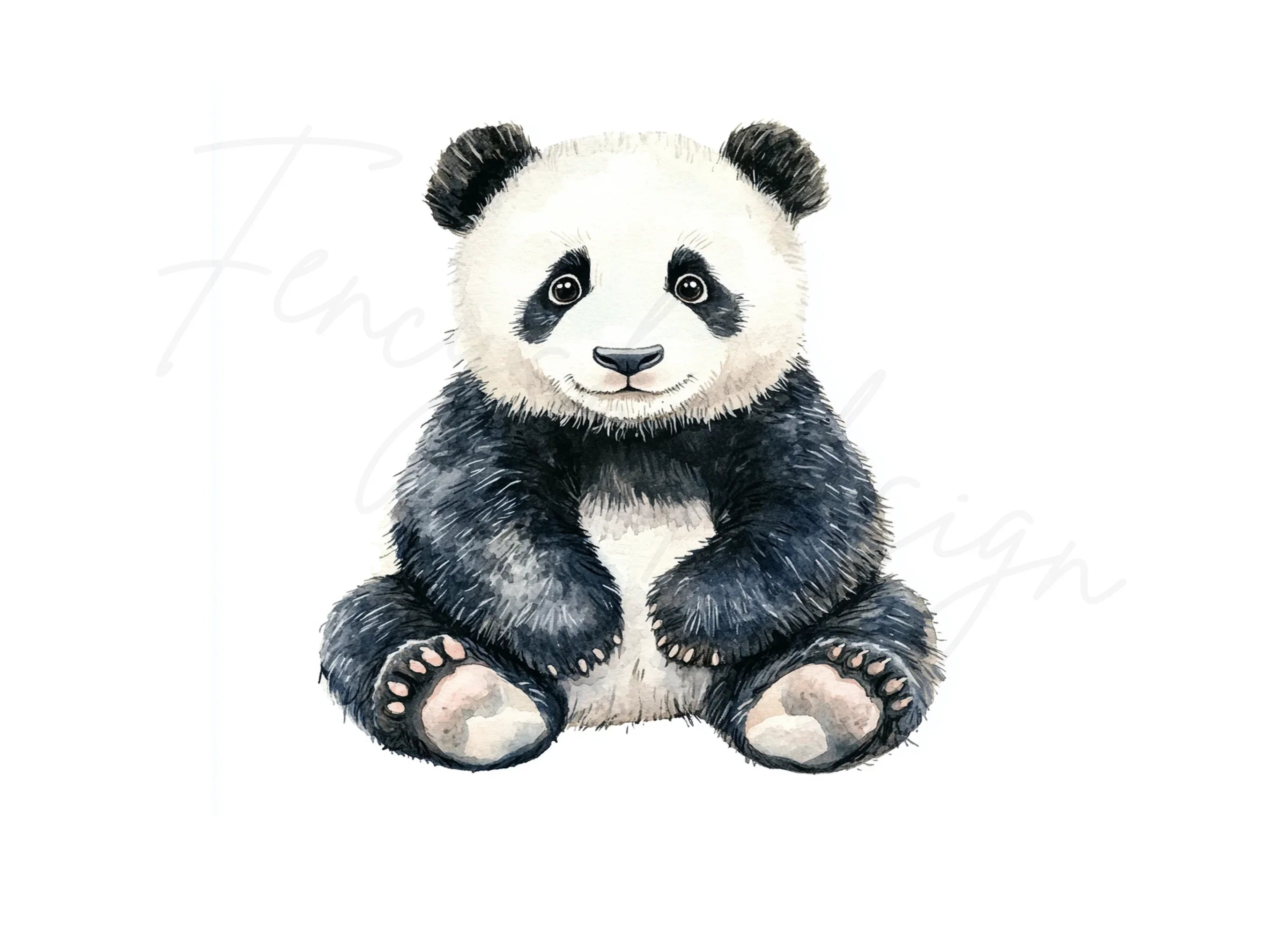 Cute Baby Panda Bear Clipart Bundle