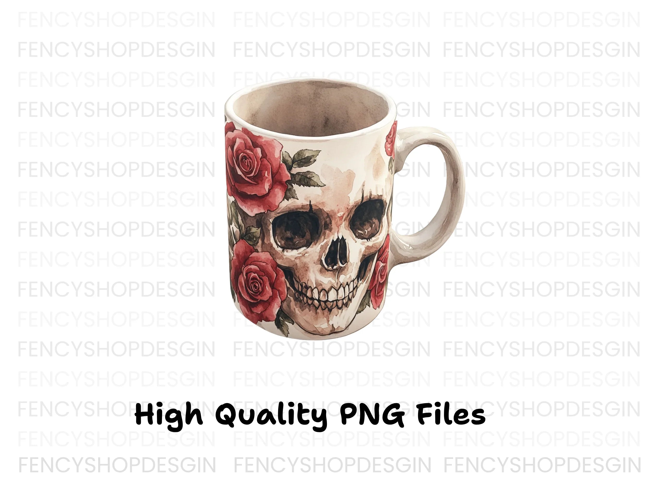 Skull Roses Clipart Bundle