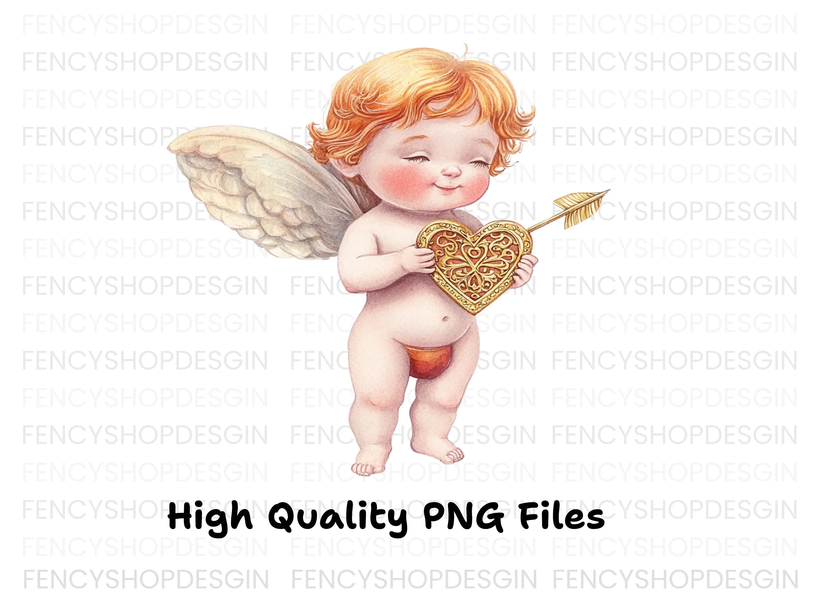 Cute Cupid Valentine Day Clipart Bundle