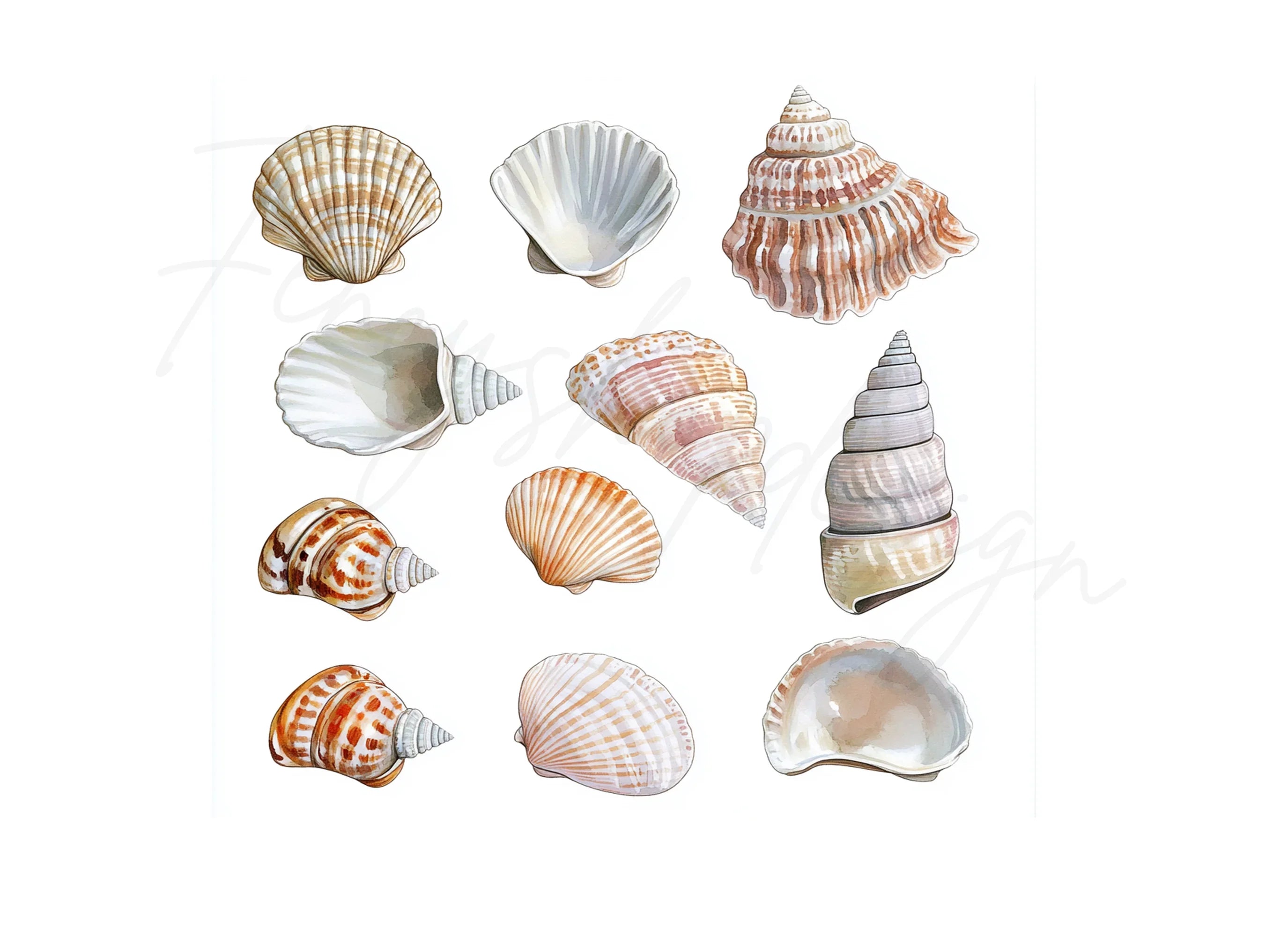 Seashells Clipart Bundle