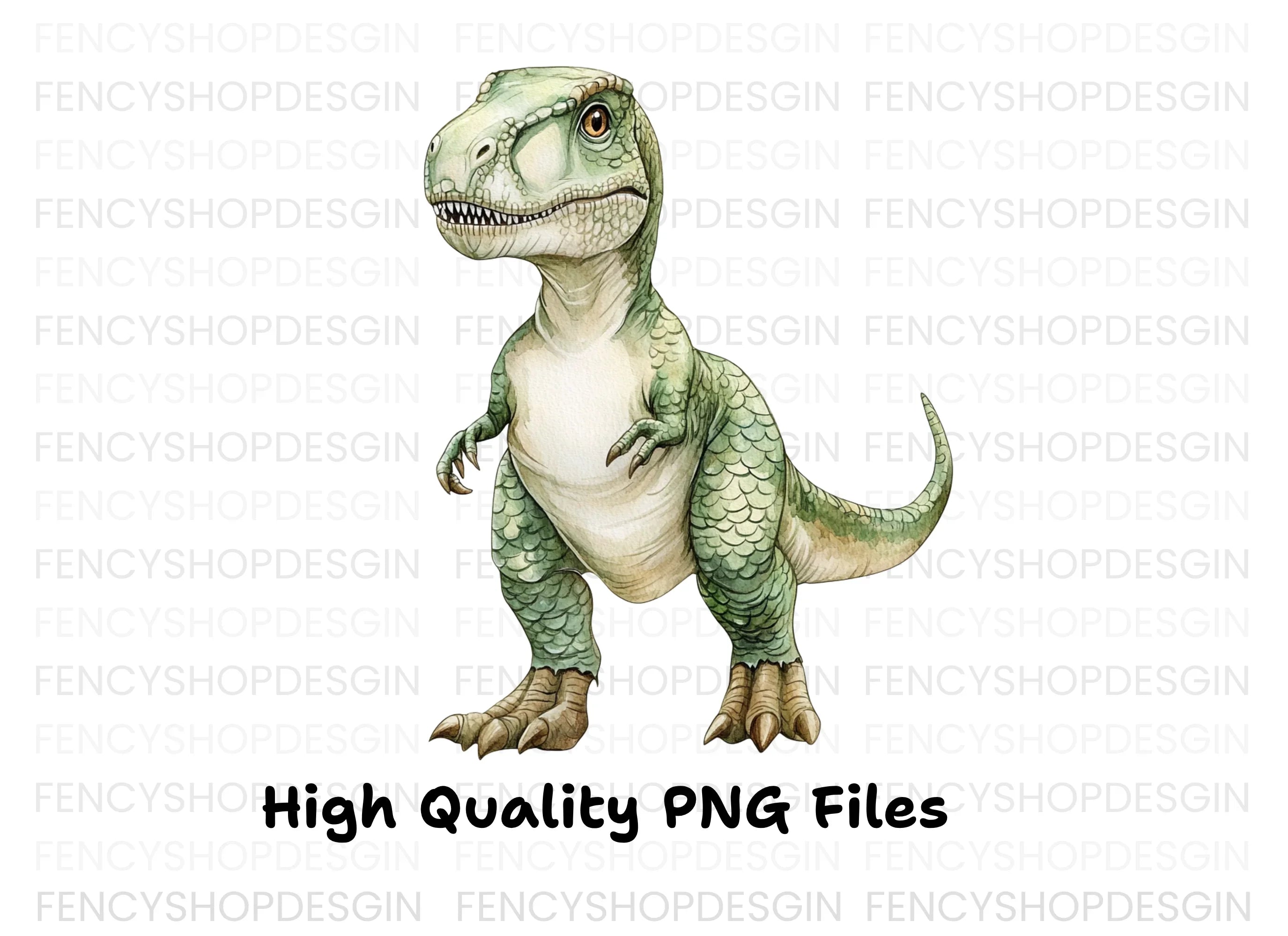 Cute Baby Rex Dinosaur Clipart Bundle