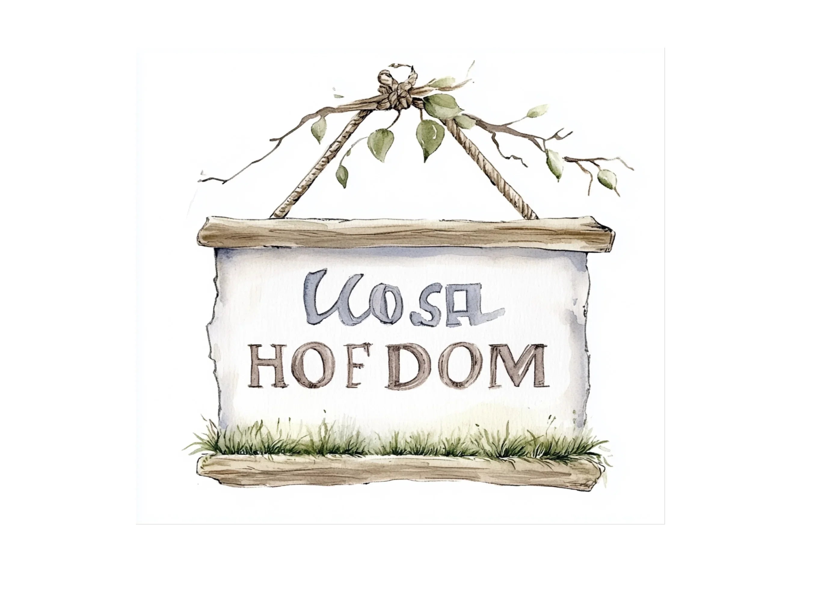 Hanging Wooden Signs Clipart Bundle