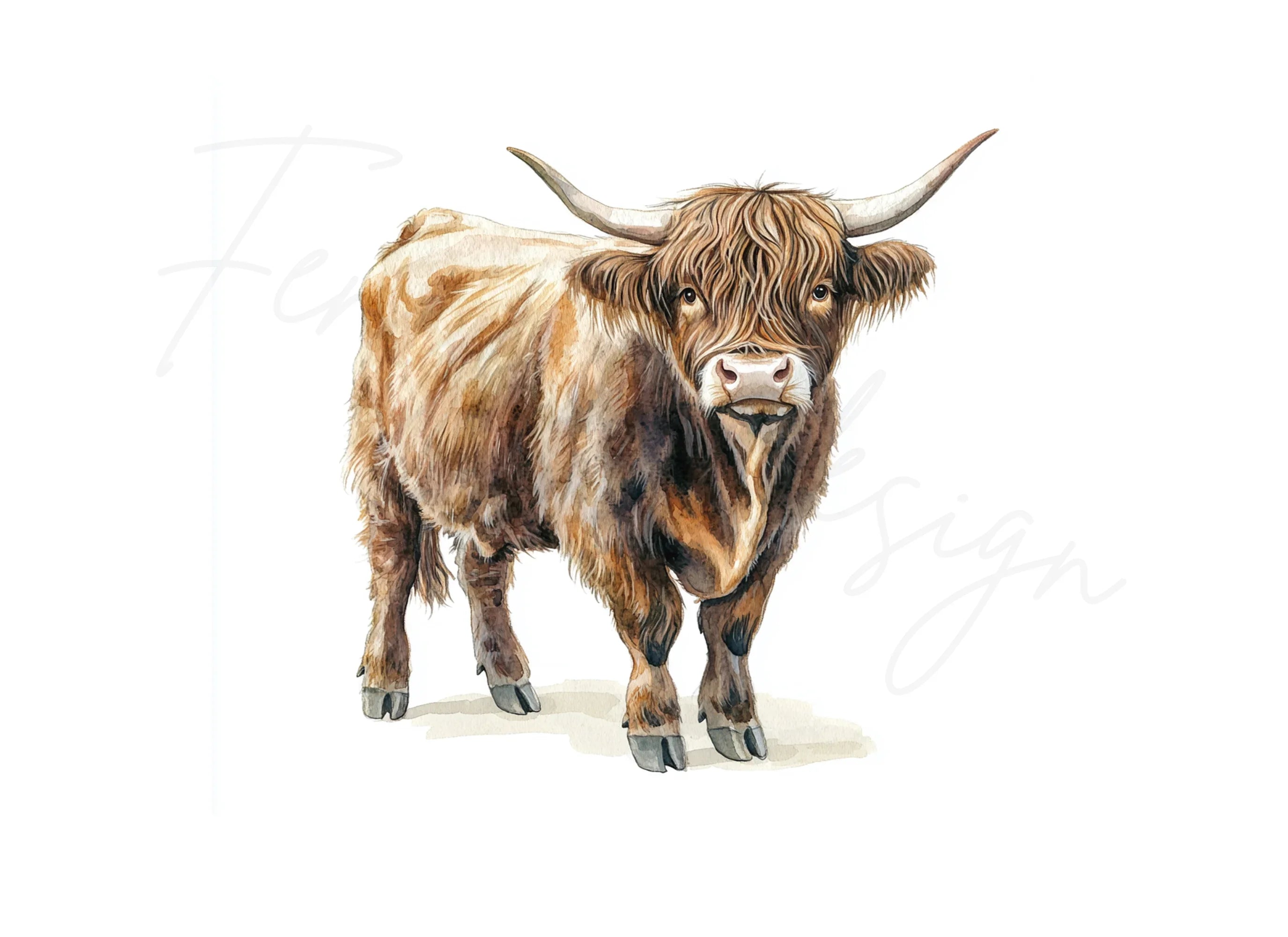 Majestic Highland Cattle Clipart Bundle