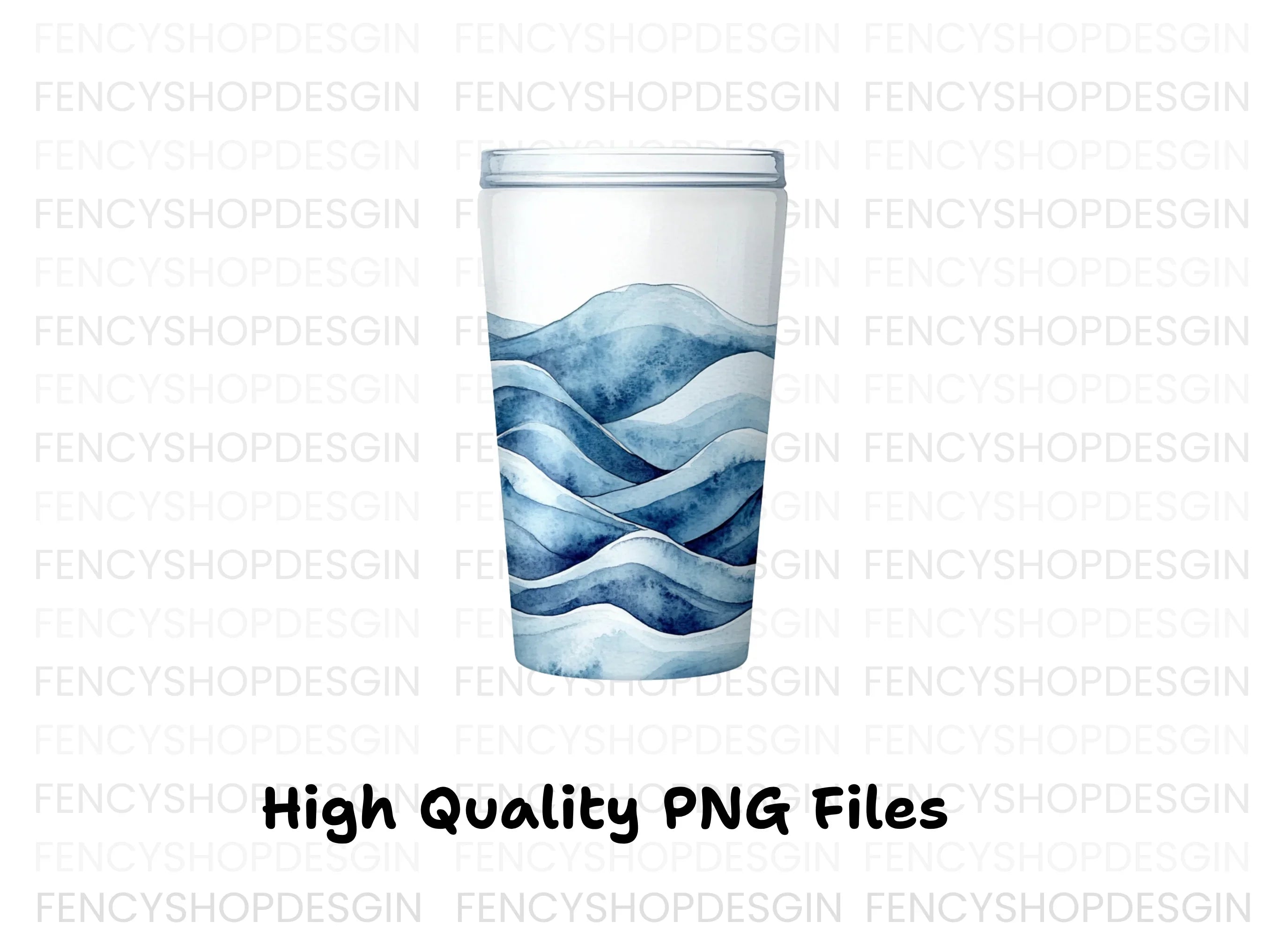 Blue Wave Tumblers Clipart Bundle