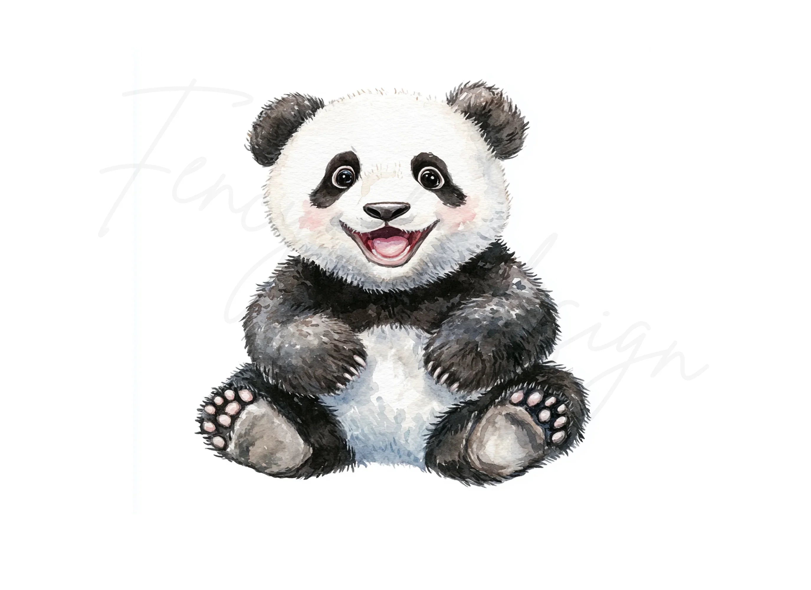 Happy Panda Bear Clipart Bundle