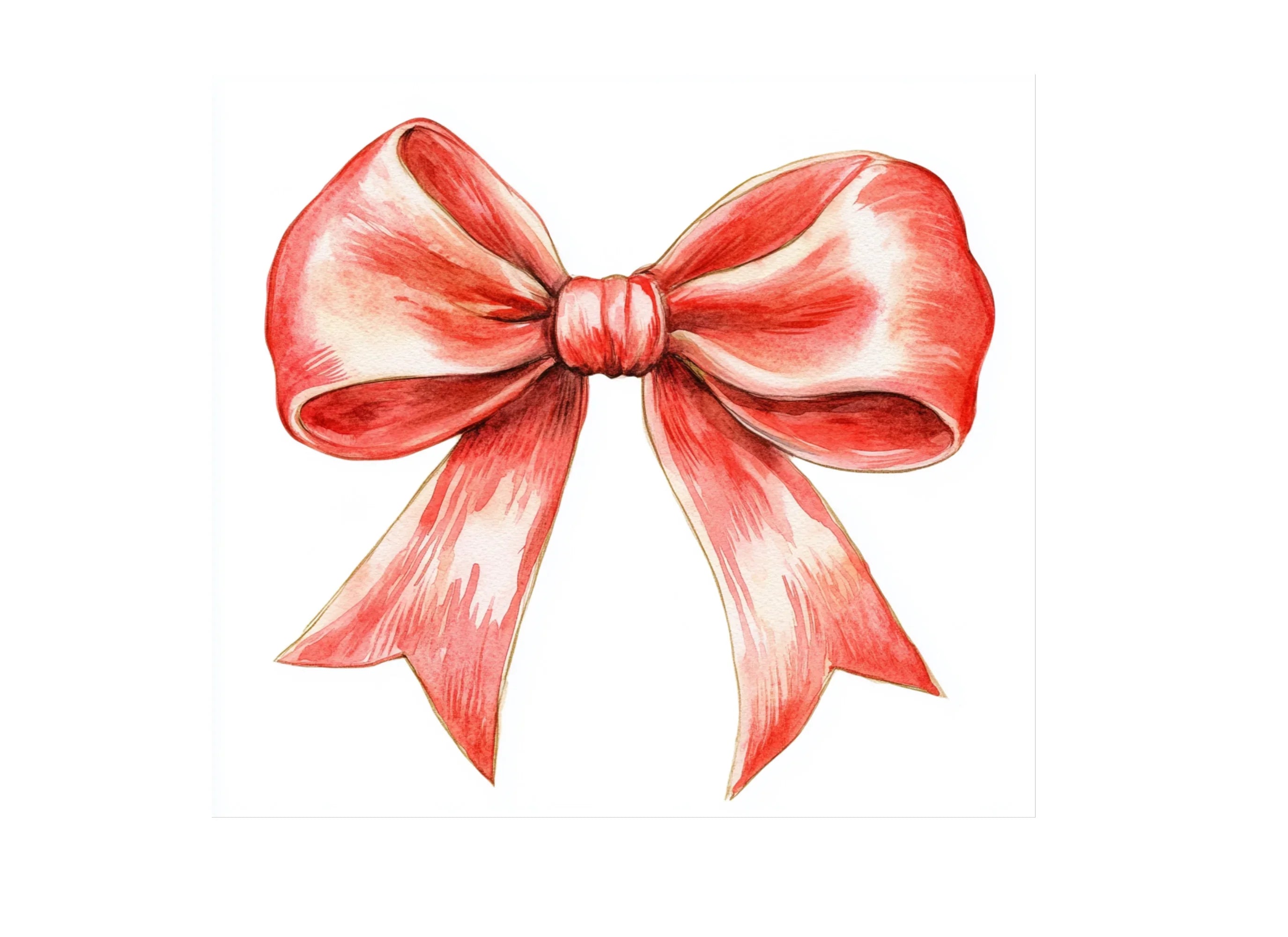 Red Christmas Bow Clipart Bundle